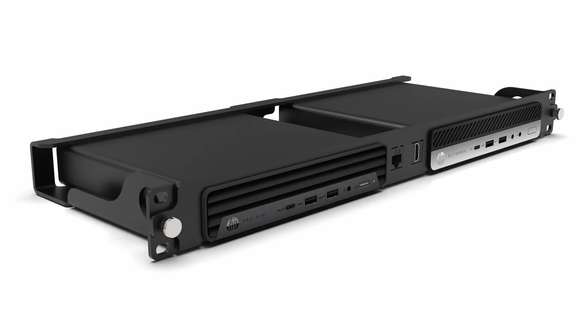 Support rack 1U 19" pour 2 HP mini