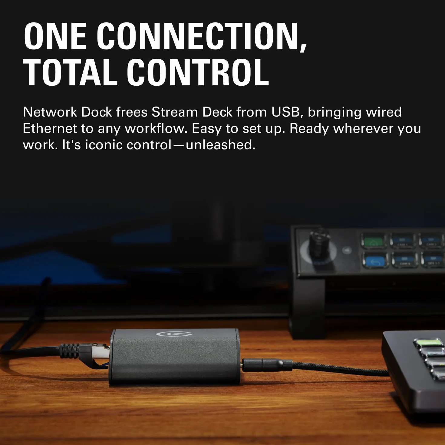 Elgato Station d'accueil réseau pour Stream Deck - Adaptateur Ethernet filaire, PoE ou USB, montage bureau/mur/support SDXL