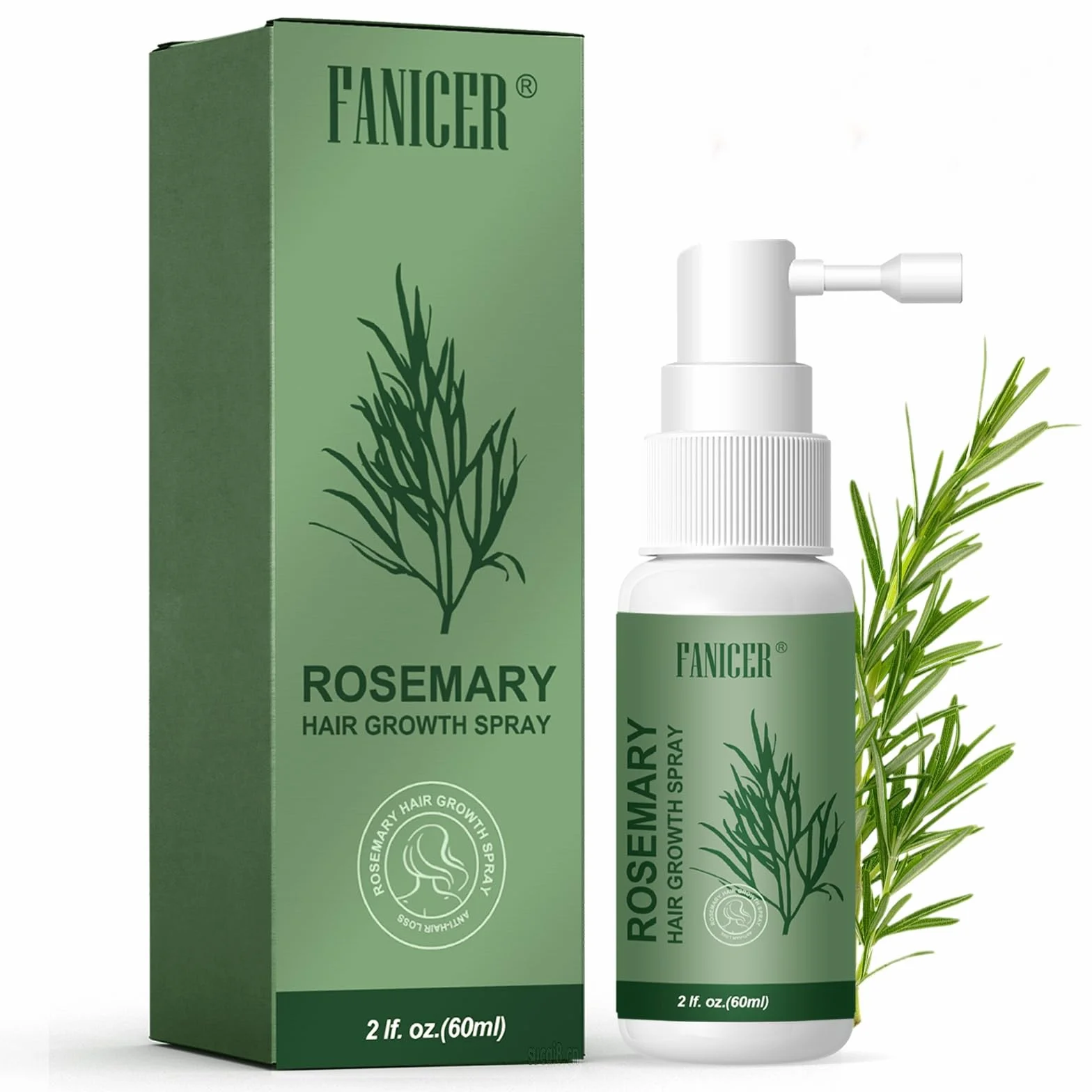 Serum Pousse Cheveux à Huile Essentielle de Romarin pour Croissance Rapide 60ml