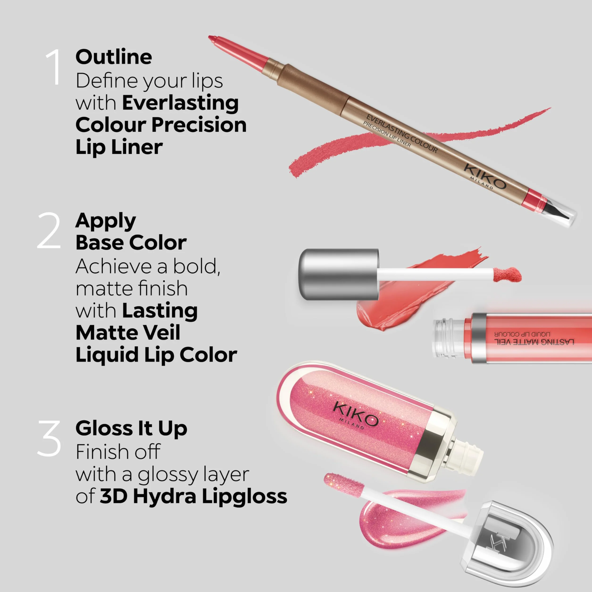 KIKO Milano 3D Hydra Lipgloss 17 Brillant à Lèvres Hydratant Longue Tenue
