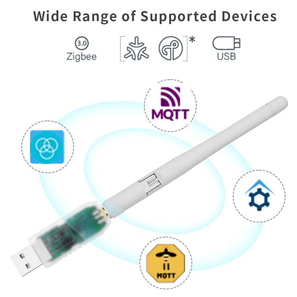 SLZB-07P10 Zigbee 3.0 Coordinator Thread/Matter Mini Adaptateur USB Fonctionne avec Zigbee2MQTT, Home Assistant, ZHA