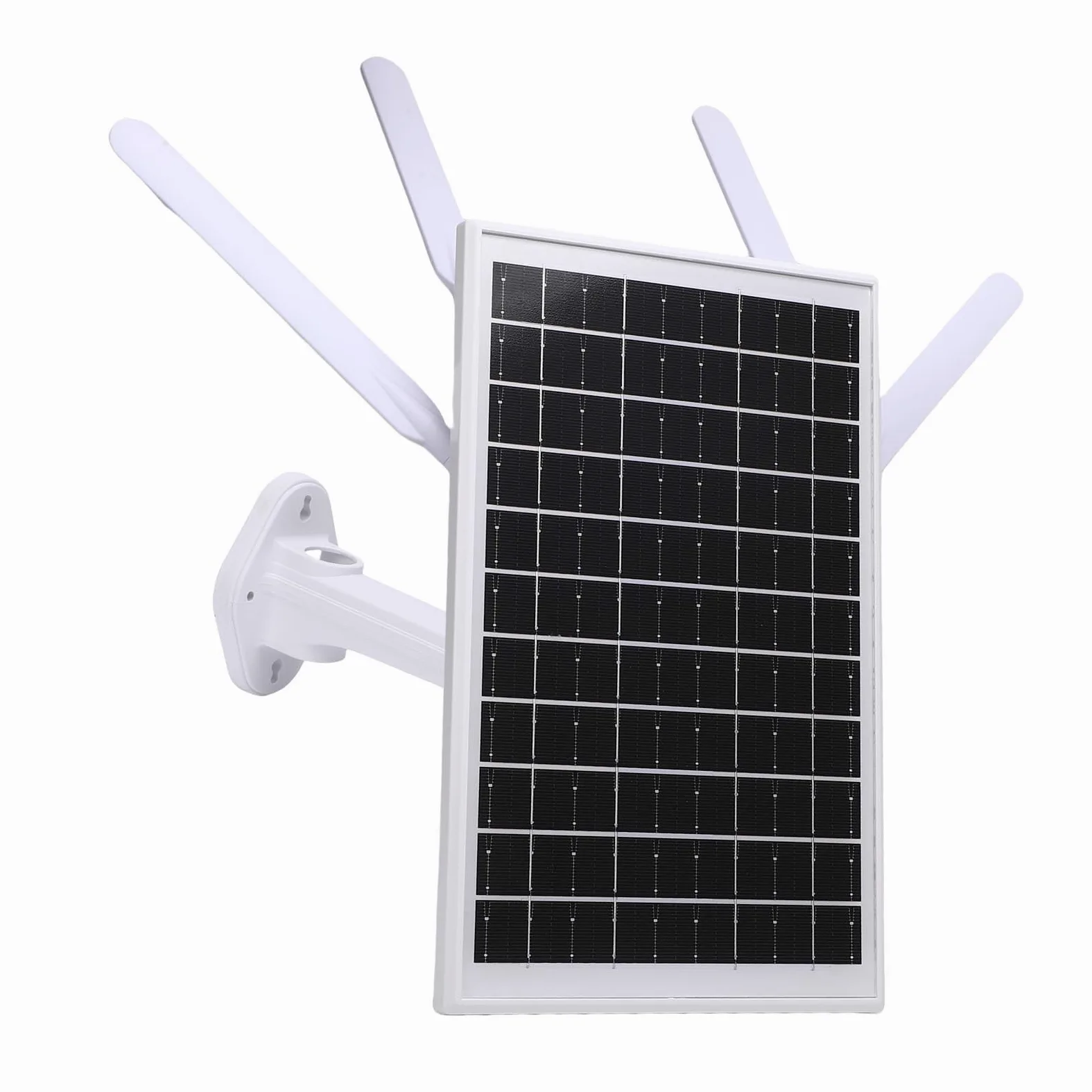 Acouto Modem Modem Router, 12W Pannel, 18000mAh Battery, IP66 IP66 WiFi en Plein Air pour Le Camping et Le Routeur Moderne Solar Solar 4G à énergie RV 4G (Antennes Blanches)