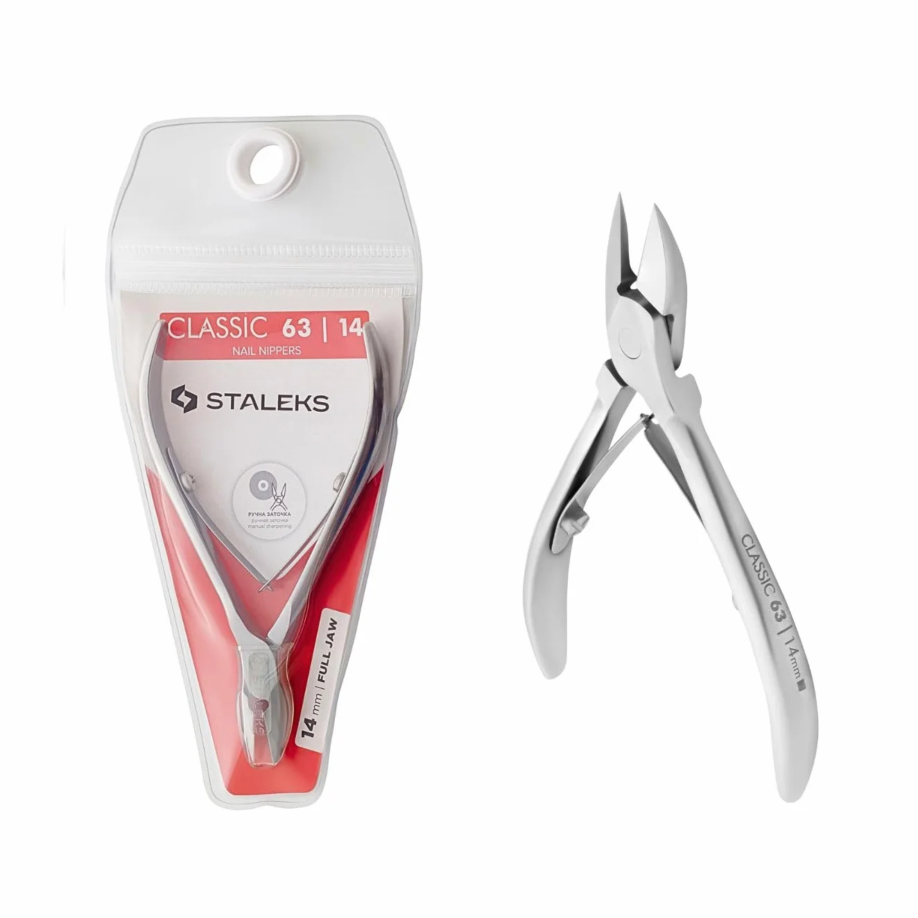 STALEKS PRO Pince à Ongles Classique en Acier Inoxydable Argent 14 mm