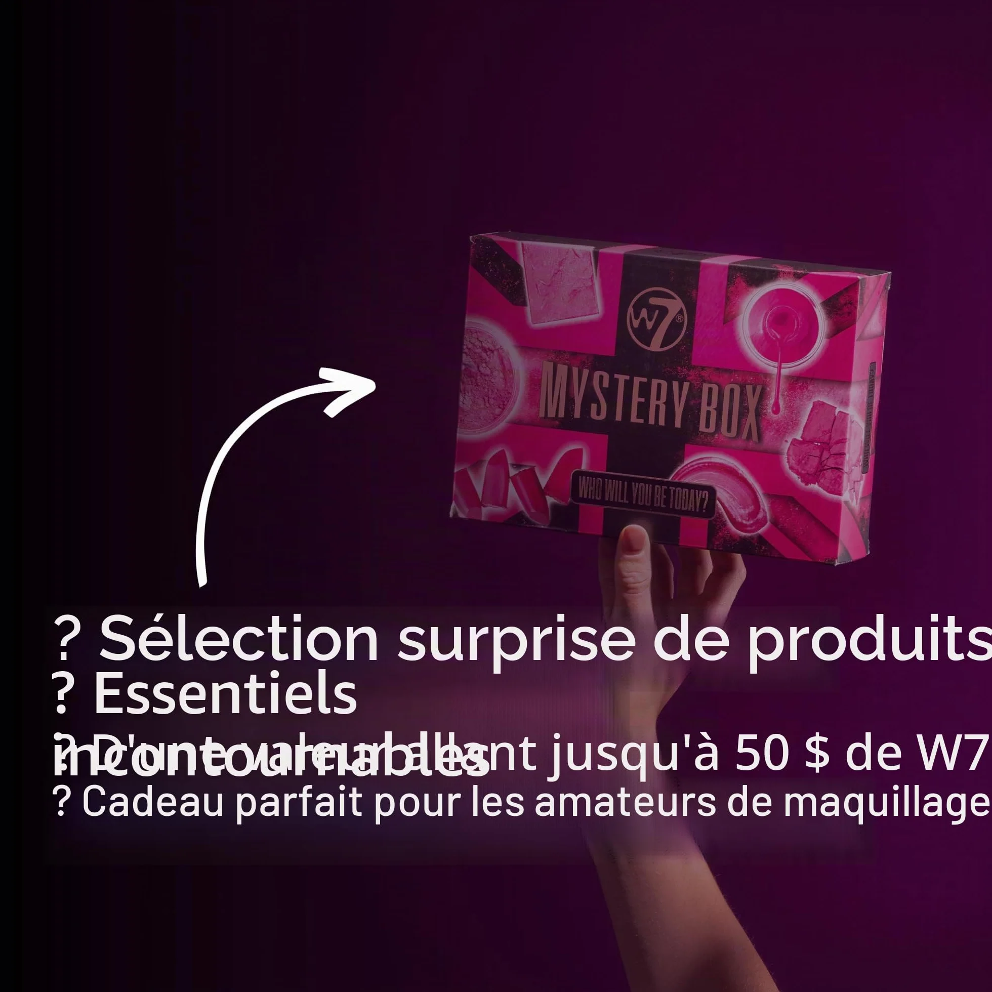 W7 Coffret de maquillage surprise assortiment 50 euros