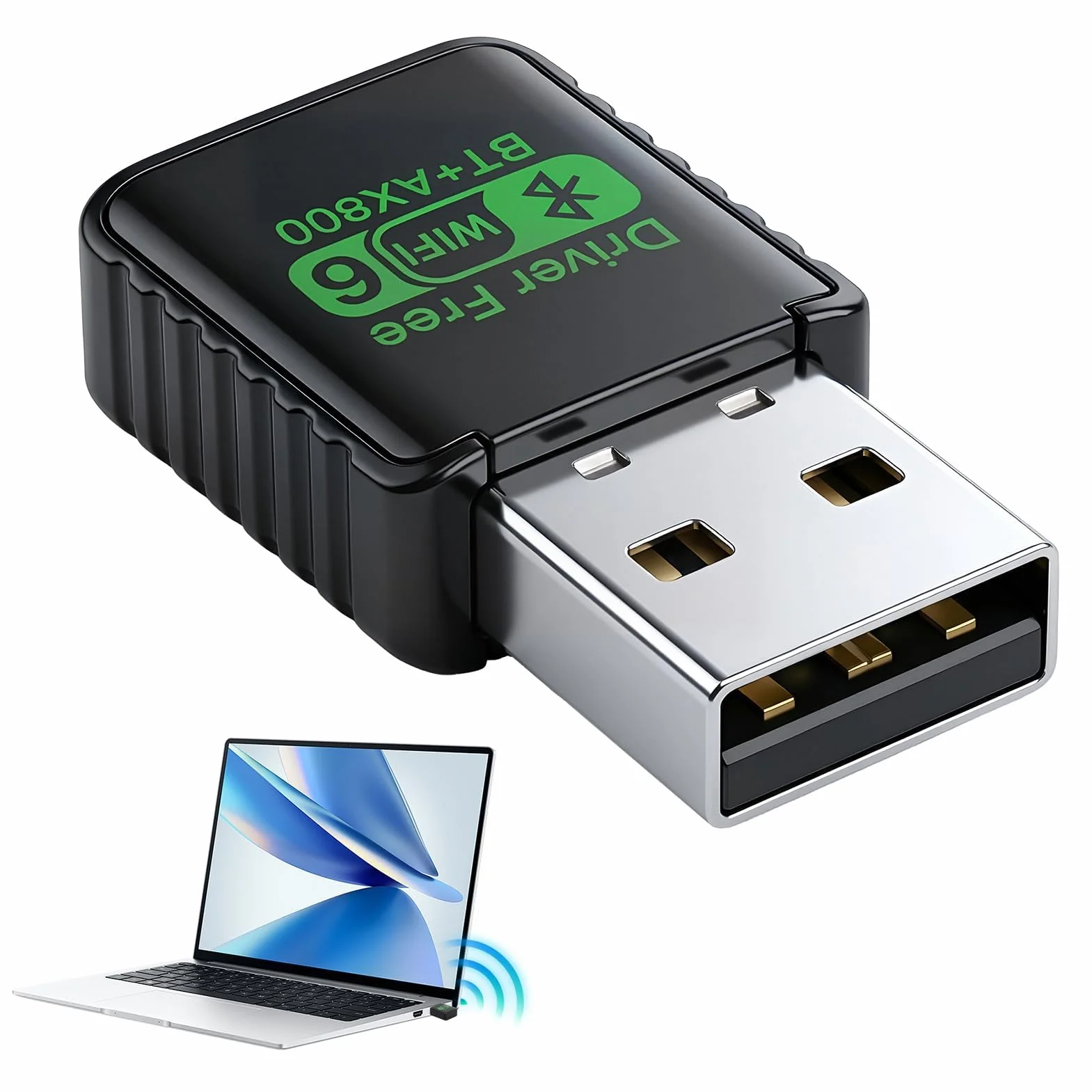 Adaptateur USB WiFi 6 AX900 Mbps Bluetooth 5.4 Double Bande 5GHz 600Mbps 2.4GHz 286Mbps