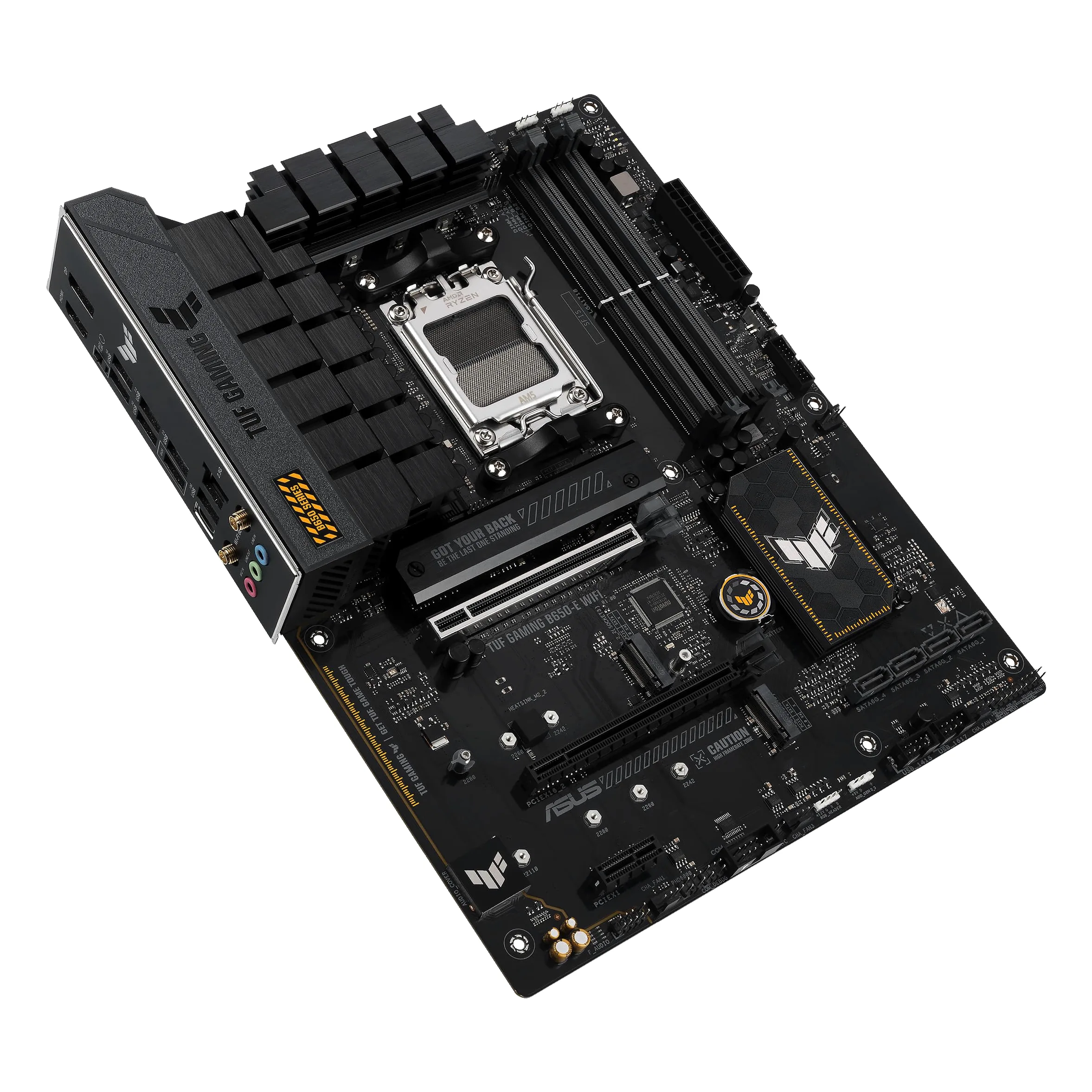 TUF Gaming B650-E Carte mère WiFi AMD B650 AM5 ATX, DDR5, 8+2 niveaux d'alimentation équipés, PCIe 5.0, un emplacement PCIe 5.0 M.2, Realtek Ethernet 2,5 Go, Wi-Fi 6E, HDMI, DisplayPort, Fan Xper4