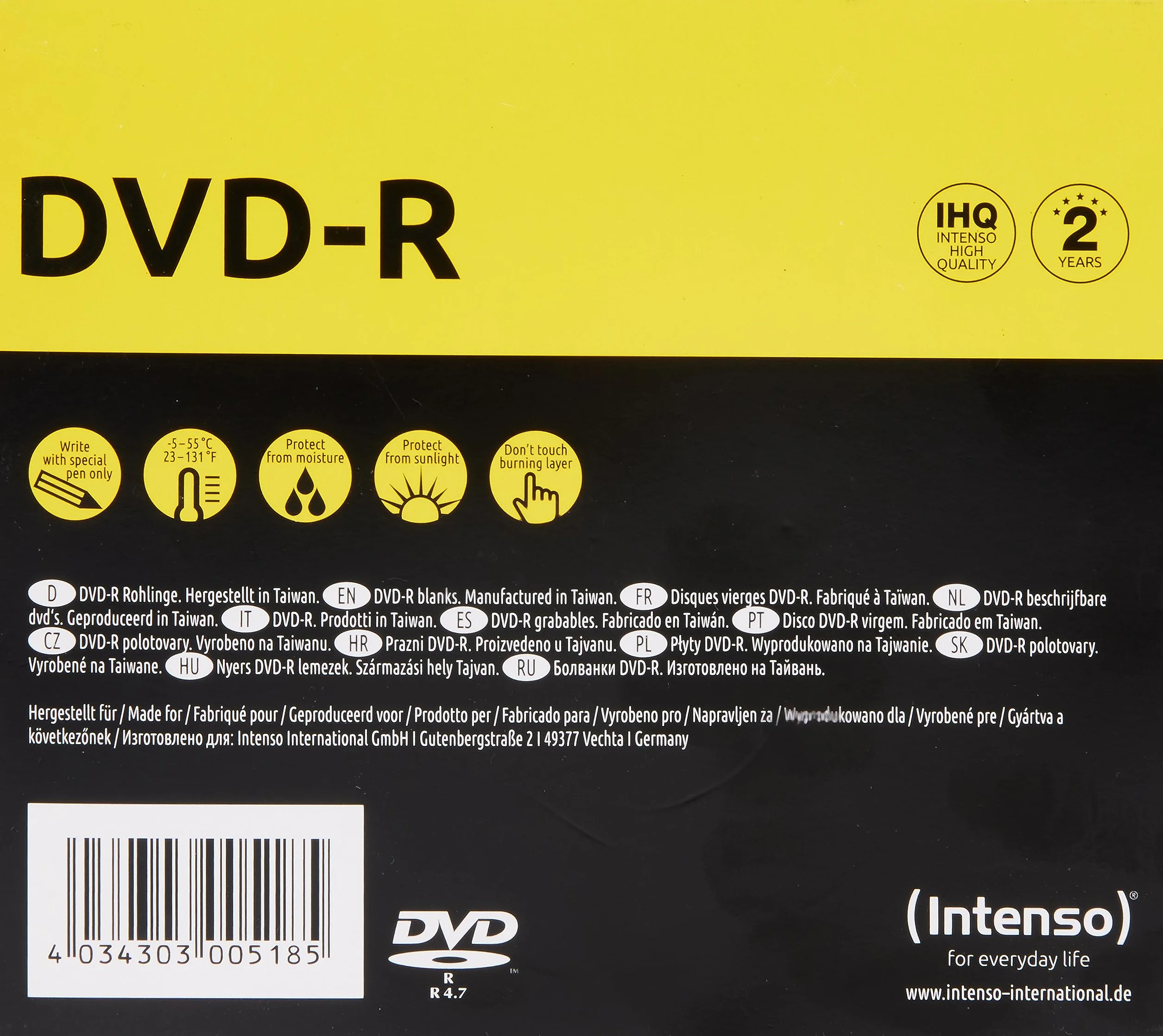 Intenso DVD-R 4,7GB 16x Slim Case