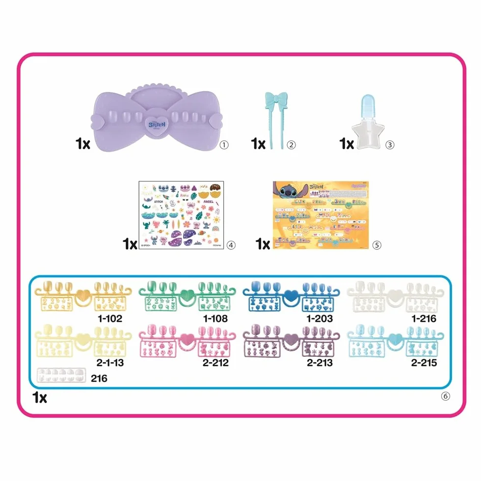 Aquabeads Nail Studio Kit de manucure Stitch pour Enfants 4 Ans et +