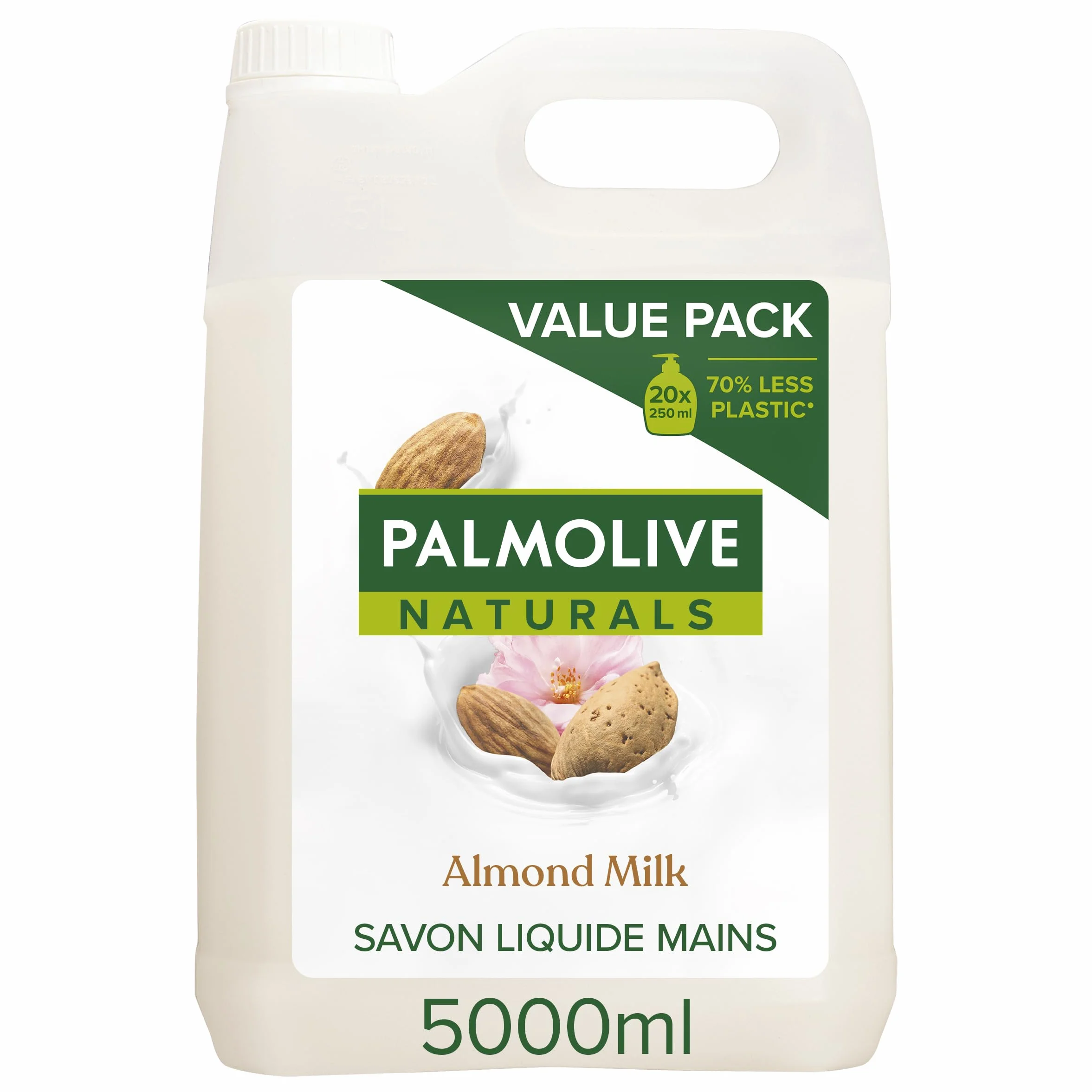 PALMOLIVE Savon liquide Mains Soin délicat Amande & lait Bidon 5L