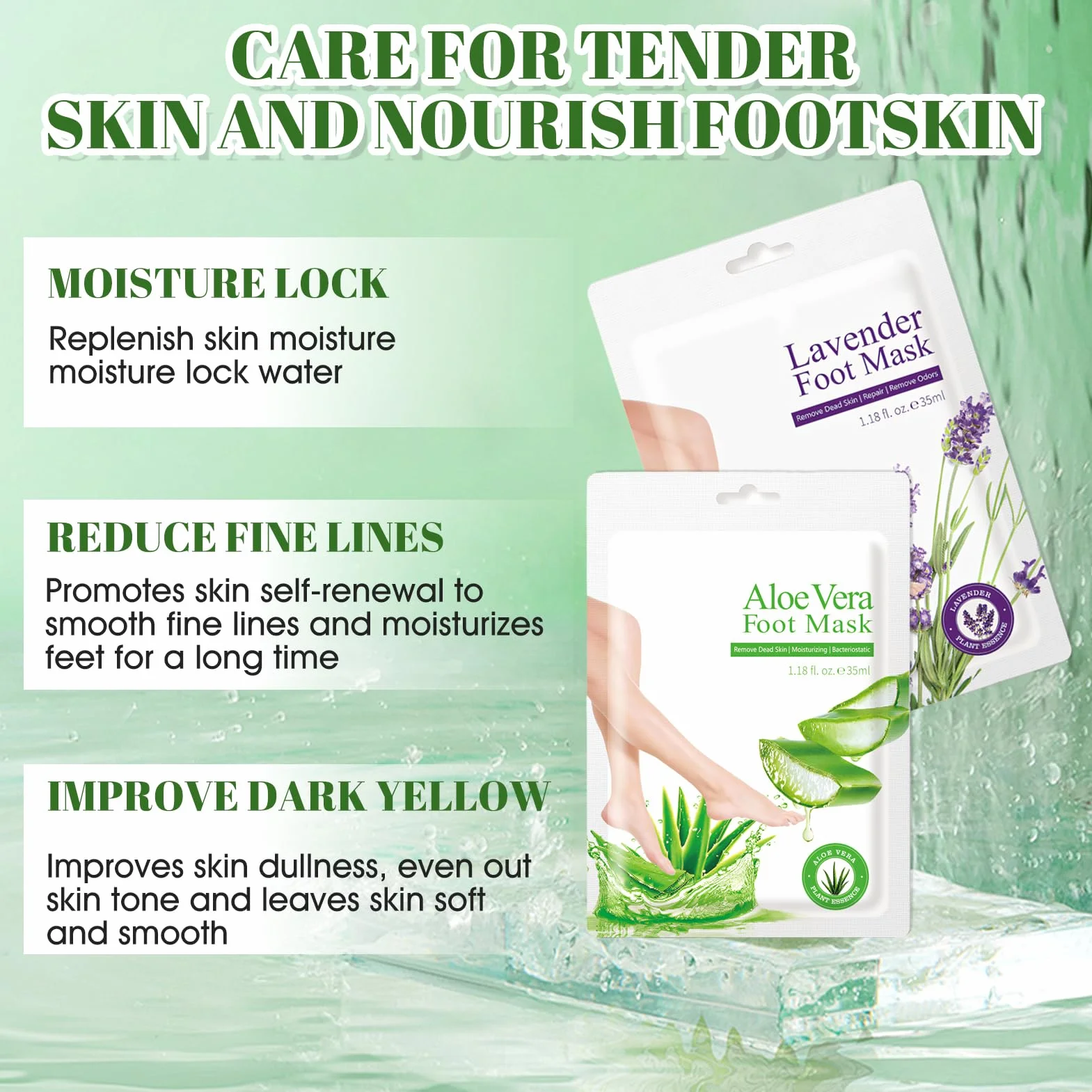 Masque Pieds Peeling Exfoliant 6 Paires pour Pieds Très Secs et Abîmés