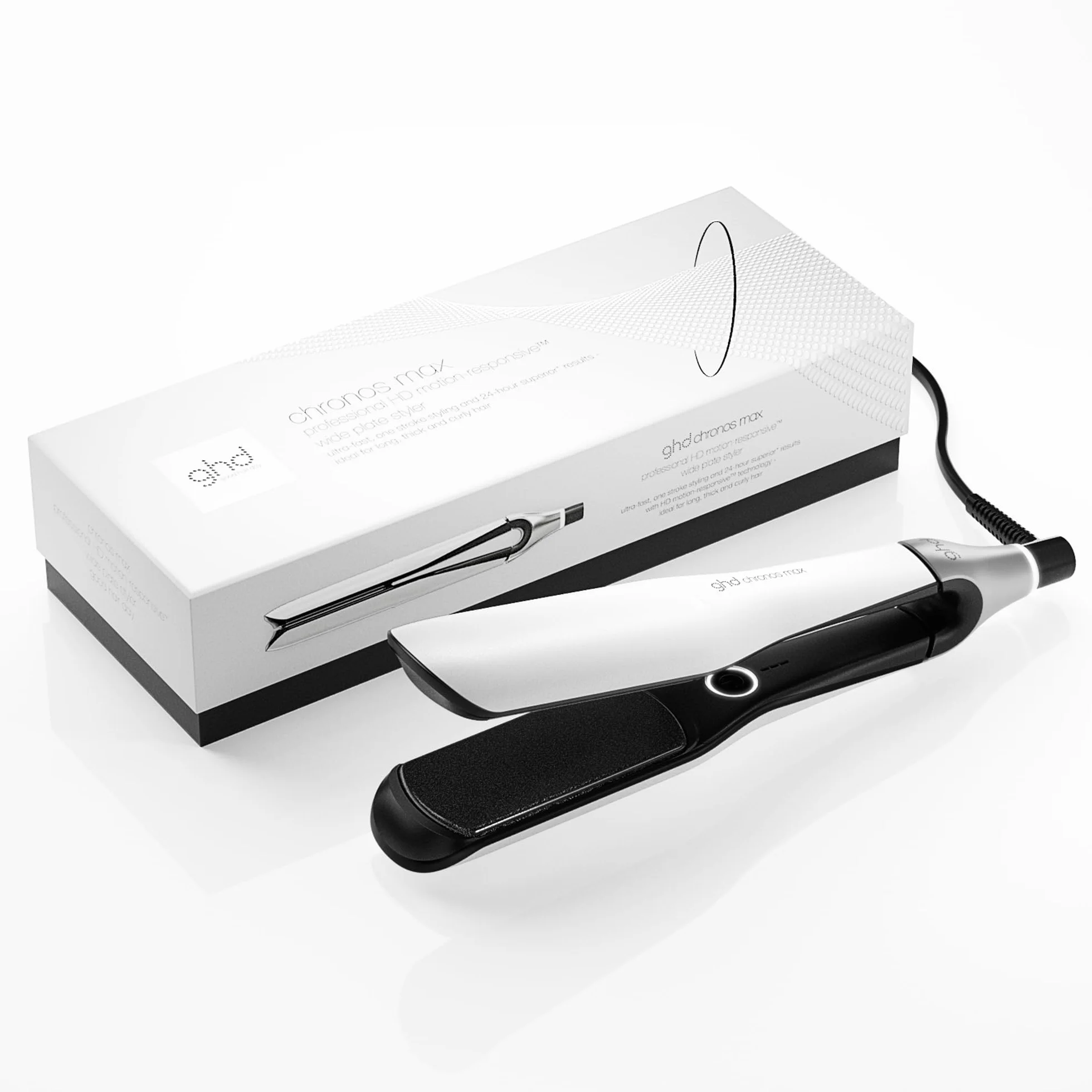 ghd Chronos Max Lisseur cheveux professionnel plaques larges coiffage rapide cheveux longs épais bouclés