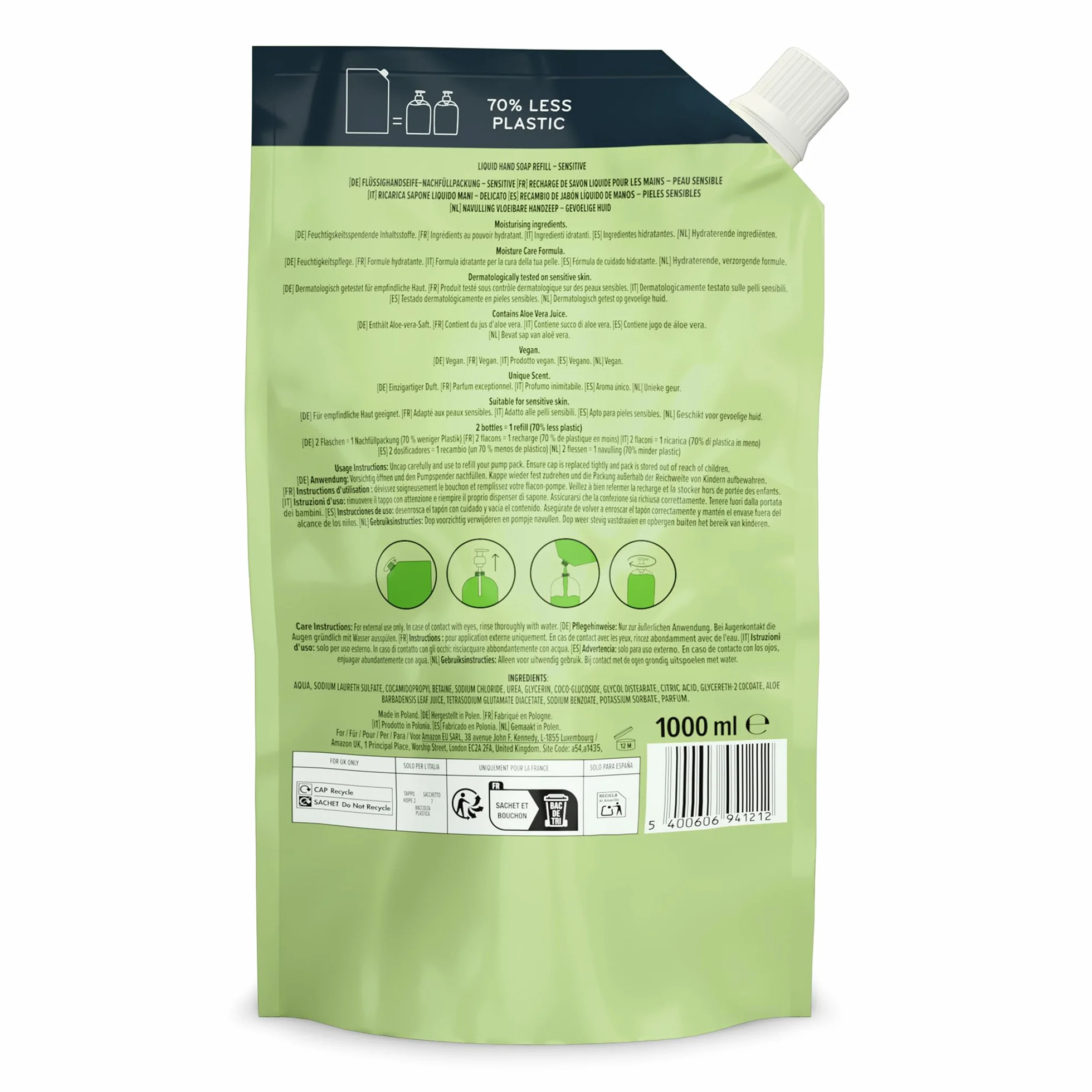 Savon pour les mains Aloe Vera 2 x 1000ml