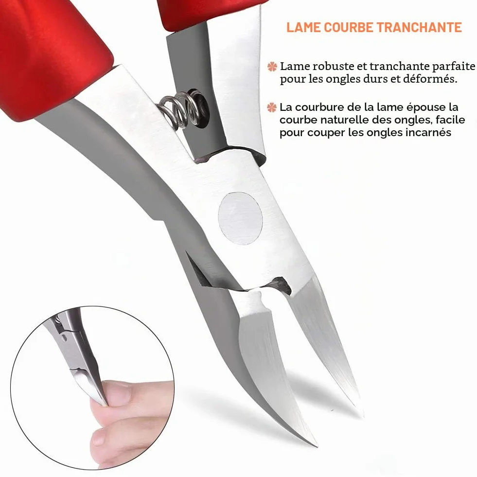 BEZOX précision Coupe ongles Tondeuse épais orteils fungus ongles incarnés Grip souple boîtes-cadeaux métal