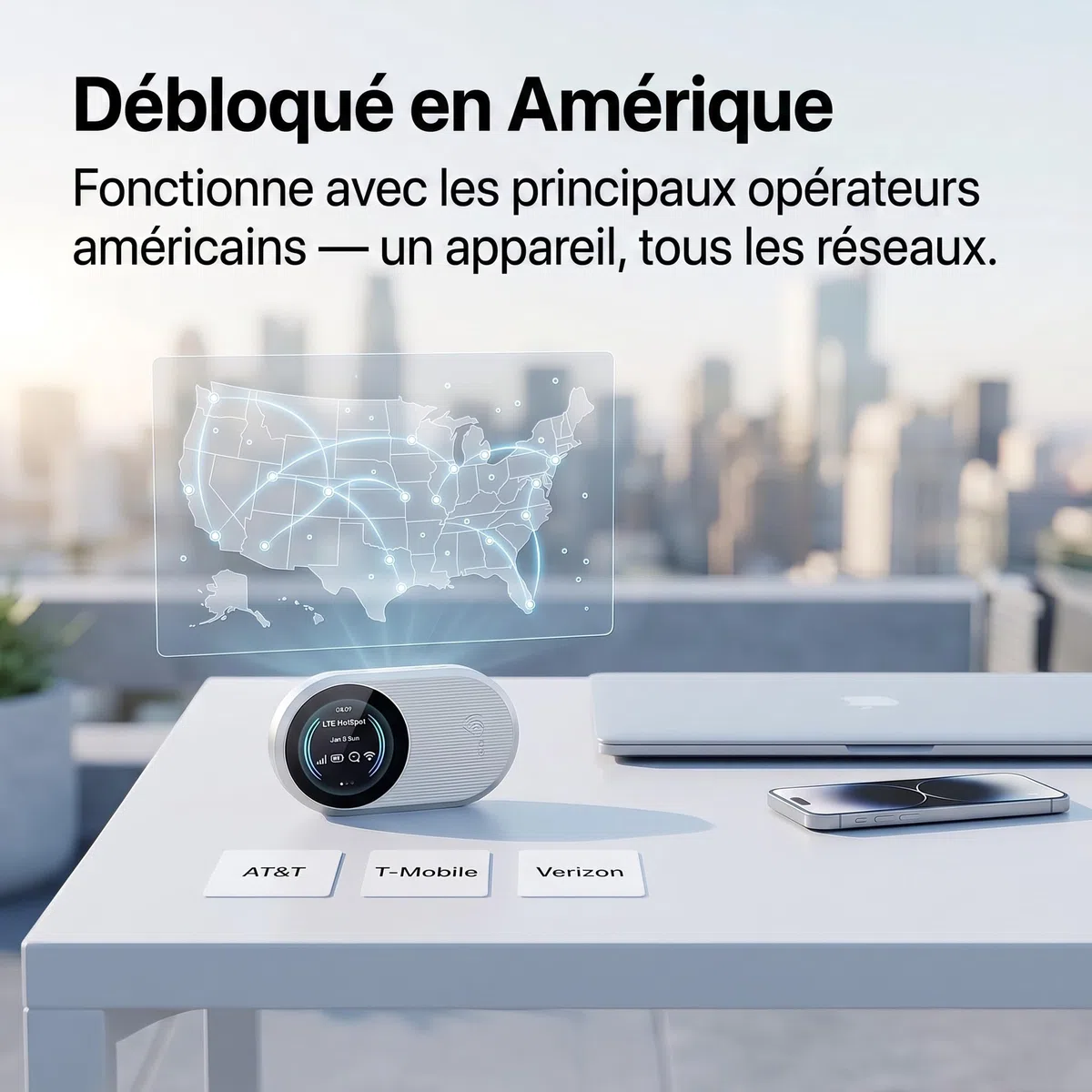 Routeur 5G Portable WiFi 6 Double Bande,Hotspot Déverrouillé Slot Carte SIM
