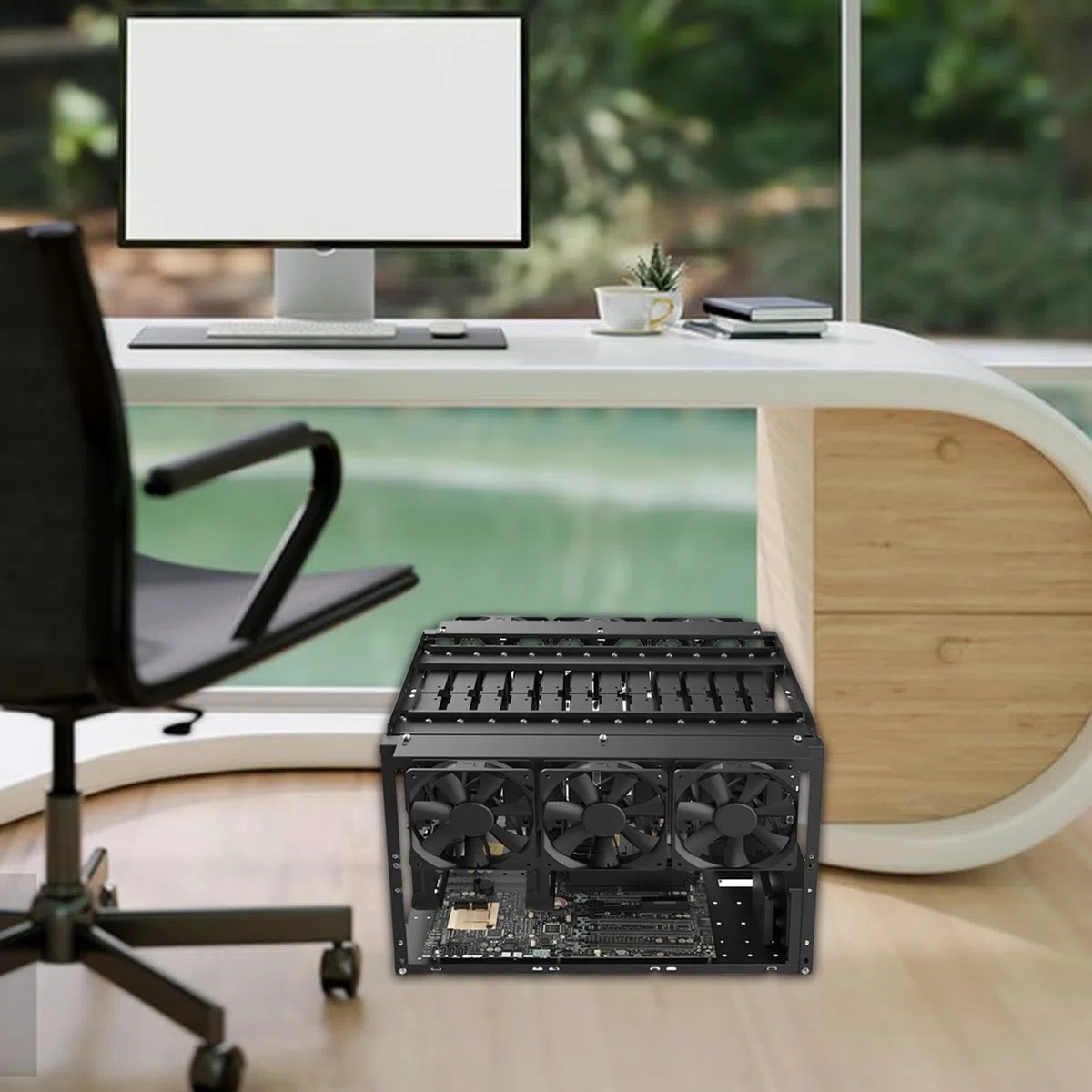 Boîtier de disque dur empilable – Boîtier à cadre ouvert, stockage 24 baies, prise en charge de la carte mère EATX | Rack métallique modulaire pour serveurs NAS, sauvegarde de données et projets d'ass