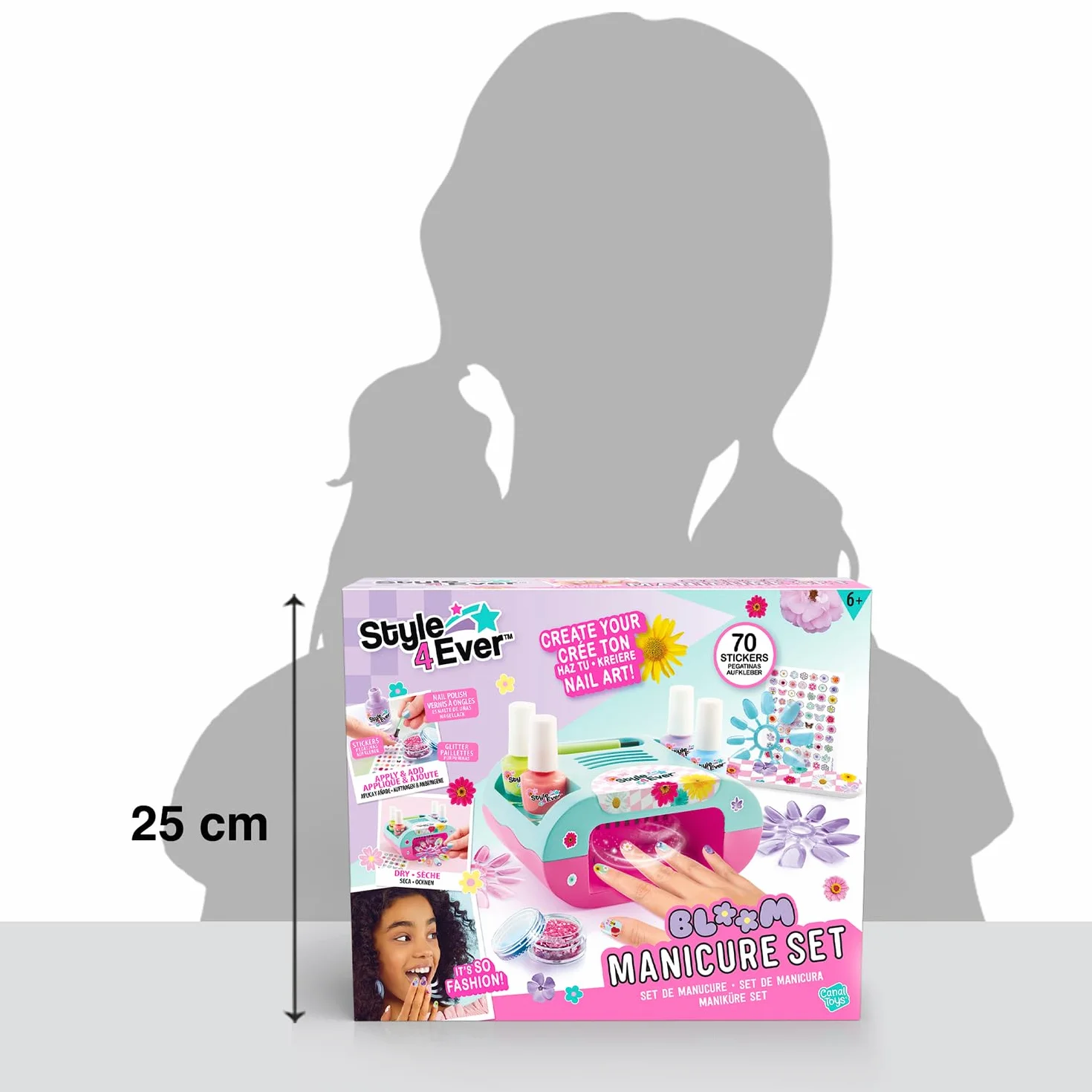 Canal Toys Style 4 Ever Set de Manucure Bloom Kit Créatif Nail Art Enfant 8+ Ans