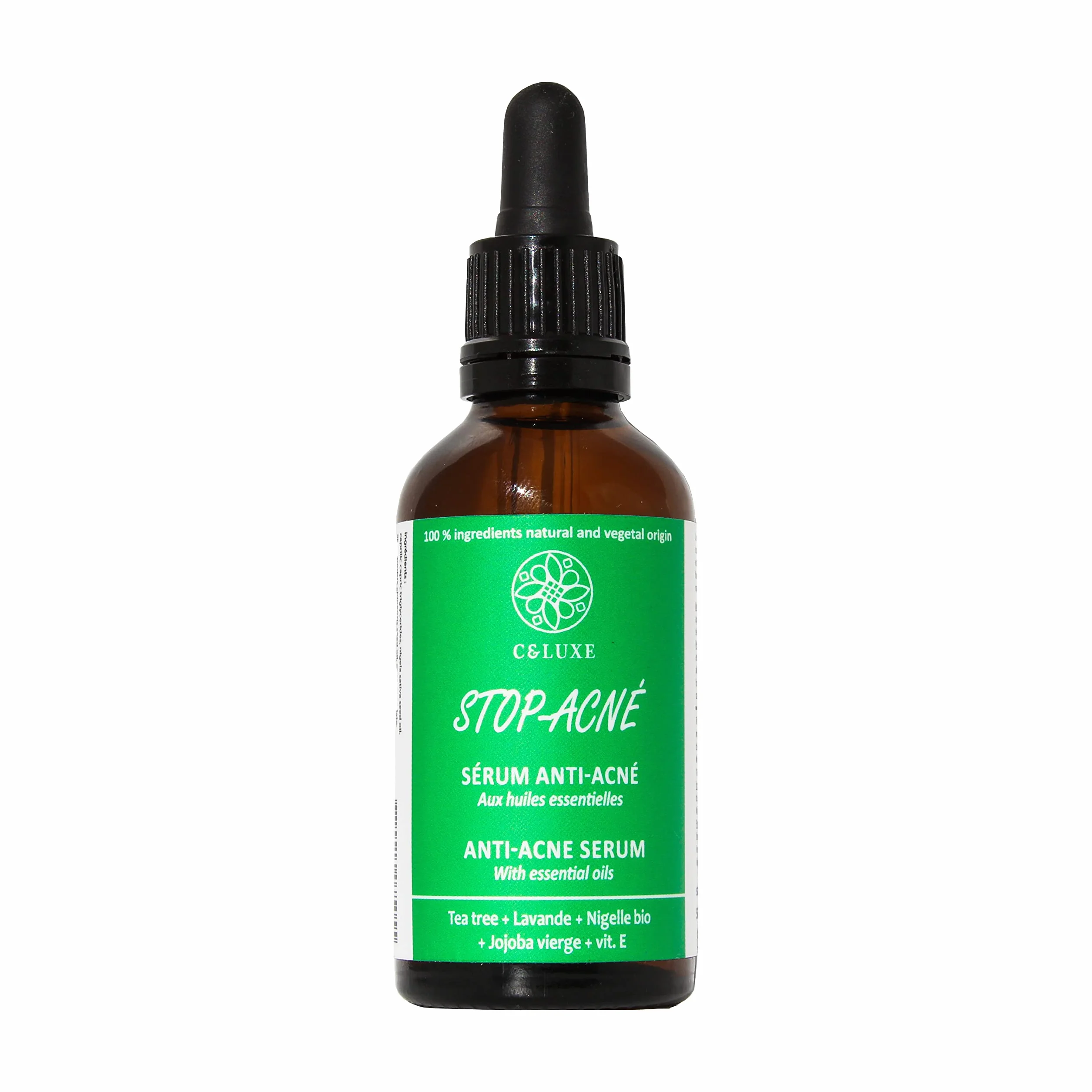 Savon anti acné Nigelle bio Tea Tree Argile verte 100% naturel saponifié à froid peaux grasses acnéiques antibactérien antifongique Corps Visage 100g