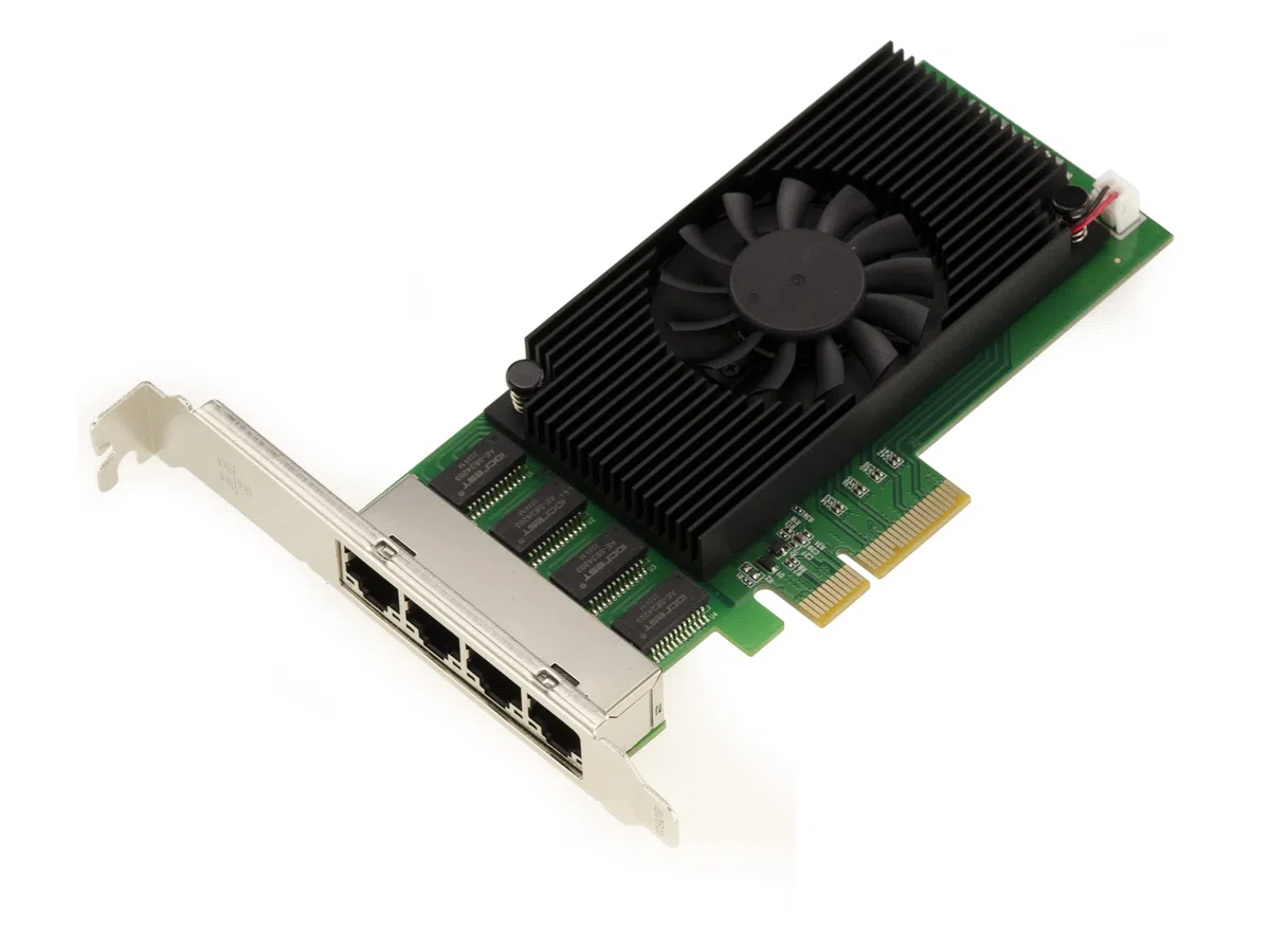 Carte PCIe 2.5G x4 4 Ports RJ45 Intel I225 LAN Gigabit 10/100/1G/2.5G