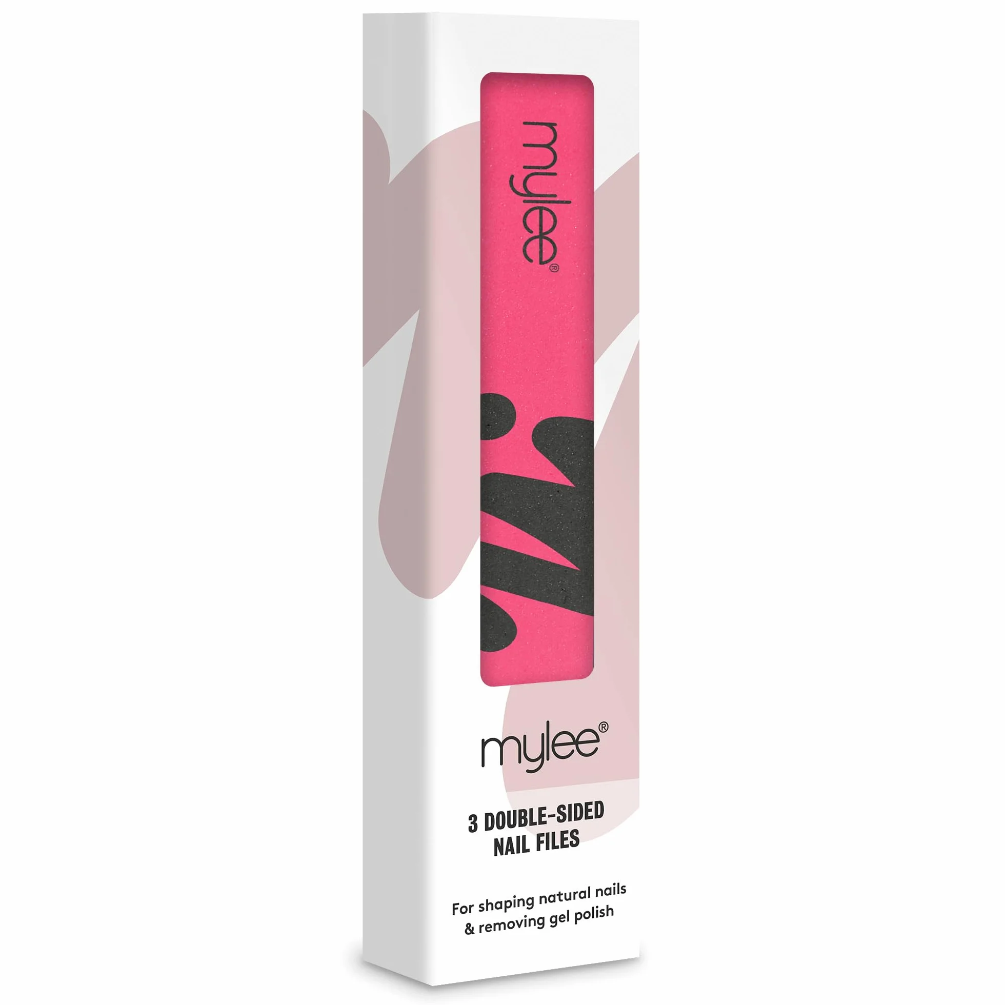 Mylee Limes à Ongles Doubles Faces Lot de 3 – Outil Manucure Professionnel Grains 180/240 pour Ongles Acryliques et Naturels