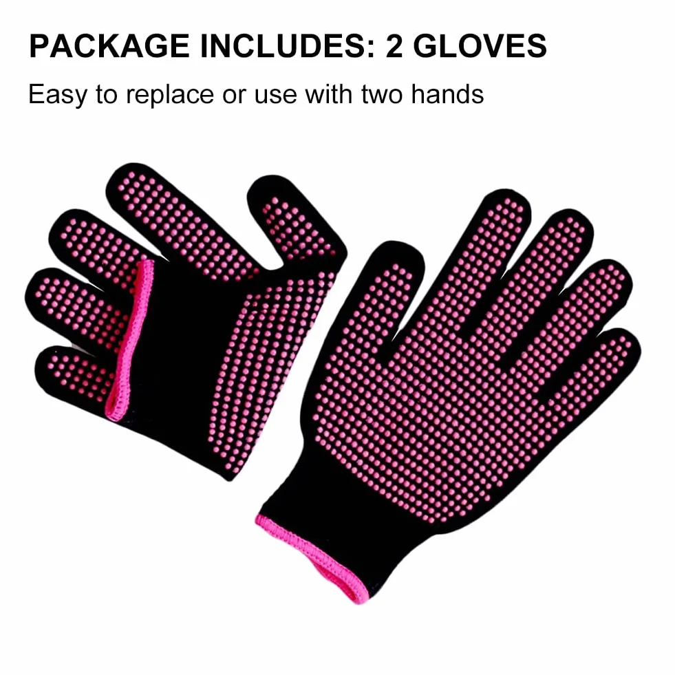 Gants de Coiffure Professionnels Thermiques pour Salon, Fer à Friser et Lisser