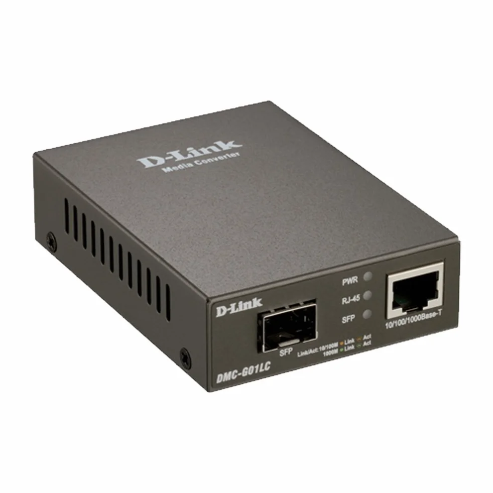 D-Link DMC-G01LC 1000Mbit/s Gris convertisseur de support réseau - Convertisseurs de support réseau (1000 Mbit/s, IEEE 802.3ab,IEEE 802.3u,IEEE 802.3x, Gigabit Ethernet, 10,100,1000 Mbit/s, SFP, Avec fil)
