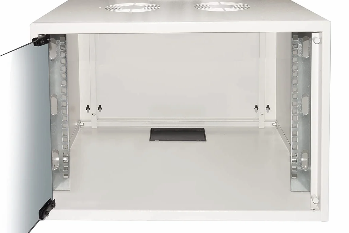Link LK1907U40E Armoire Rack 19" DISSEMBLÉ 6 UNITÉ Mur (A) 370 X (L) 540 X (P) 400 MM Couleur Gris Porte Verre