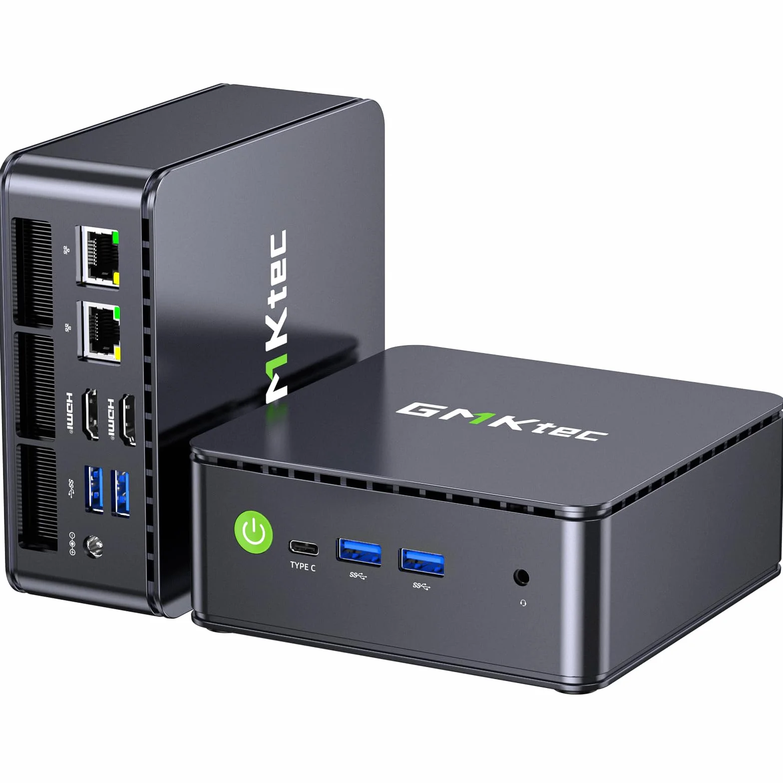 GMKtec G11 Mini PC avec AMD Ryzen Embedded R2514, 3 Ans d'assistant, 4C/8T Jusqu’à 3,7 GHz (Beats 4300U), 16Go DDR4 256Go SSD PCIe 3.0, Dual LAN 2,5G/WiFi6E/Triple écran 4K, pour Bureau/NAS/routeur