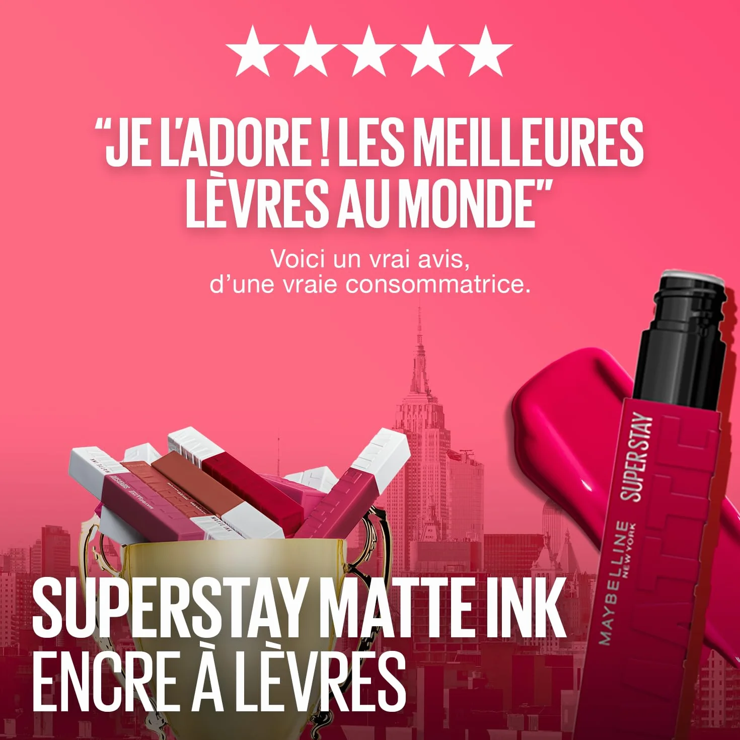 MAYBELLINE NEW YORK Coffret Maquillage Yeux & Lèvres Mascara Volum' Express Over The Top Eyeliner Noir Lasting Drama Baume à Lèvres Baby Lips x 2