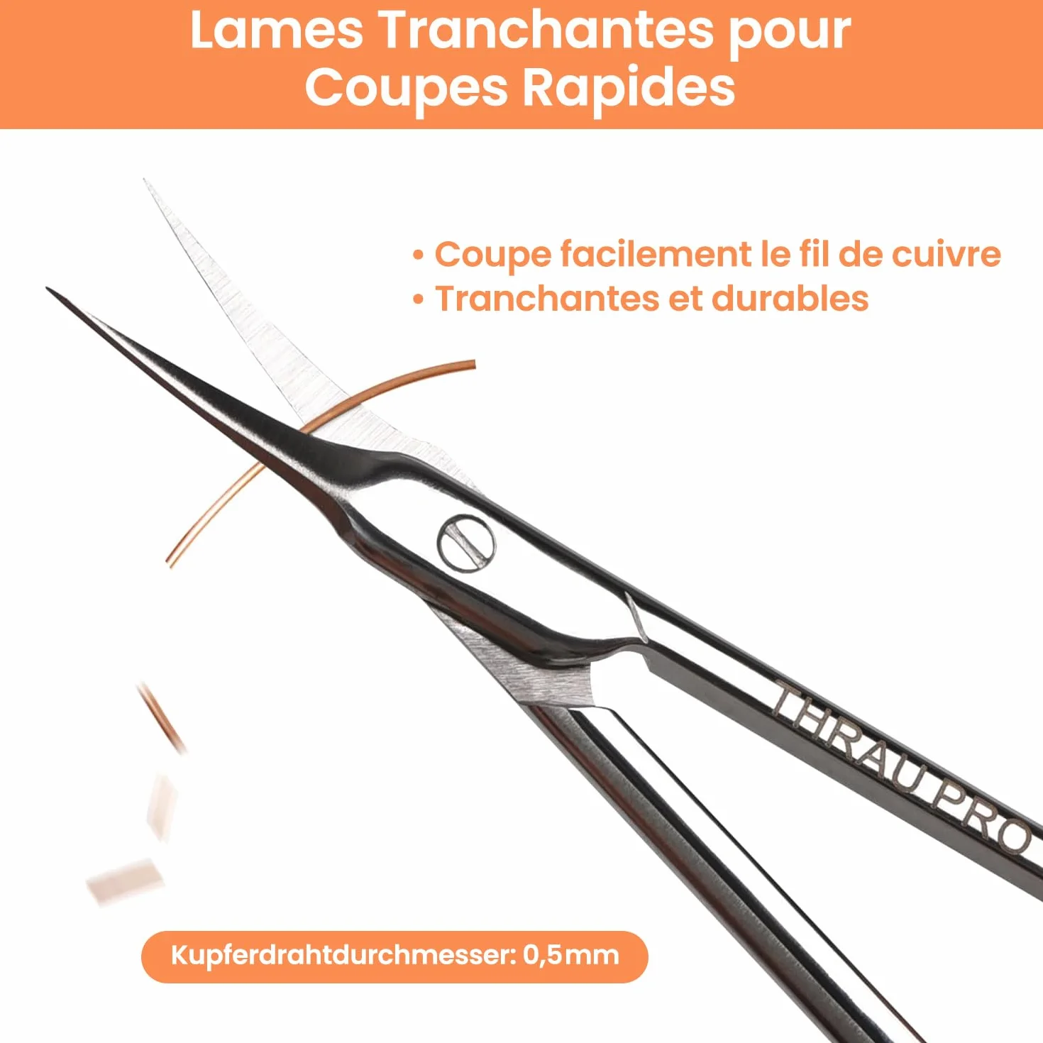 Ciseaux à Cuticules Extra Fins Acier Inoxydable Professionnel Pointe Précise Manucure Pédicure