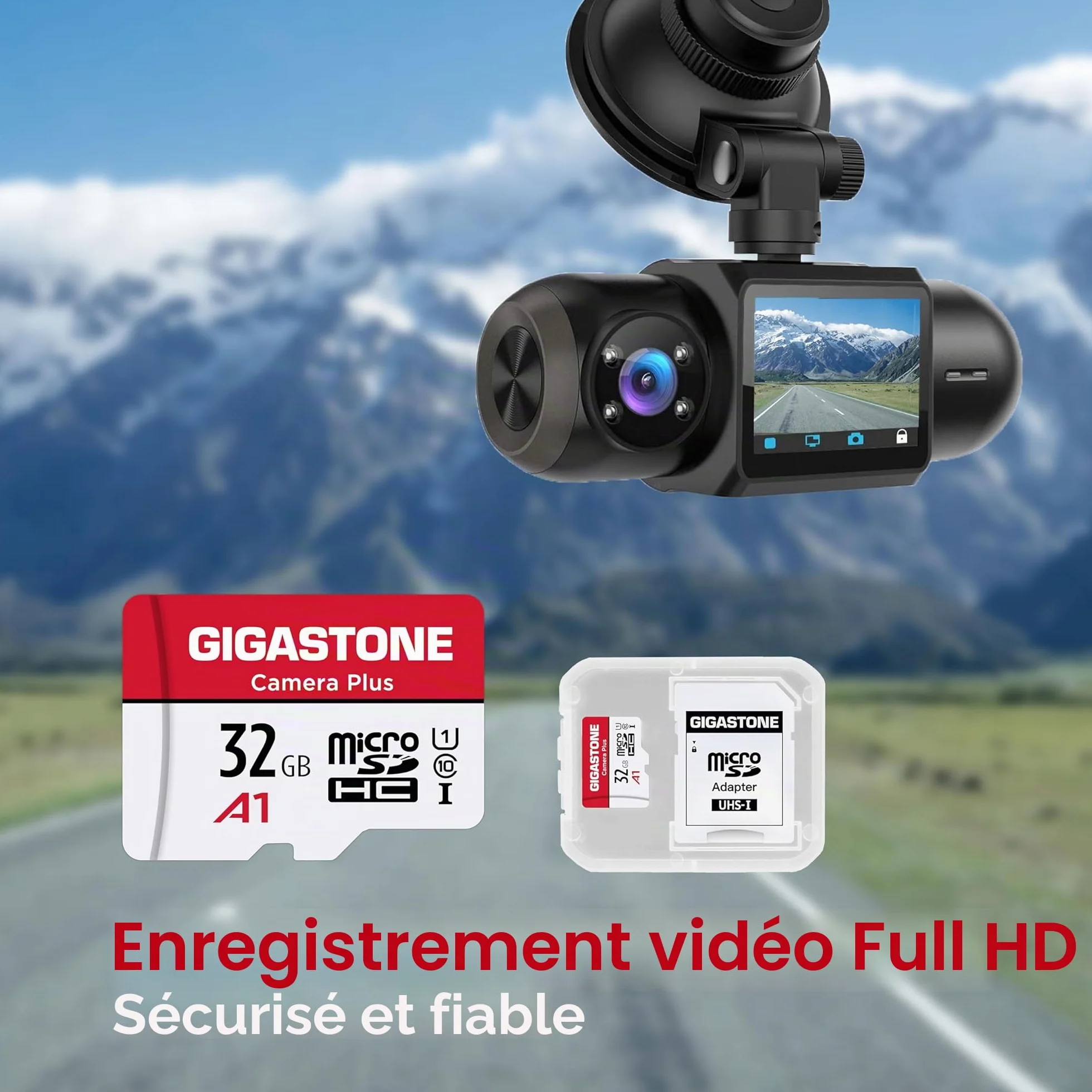GIGASTONE Carte Mémoire 32 Go Lot de 5, Micro SDHC U1 90 Mo/s pour Caméra GoPro Drone