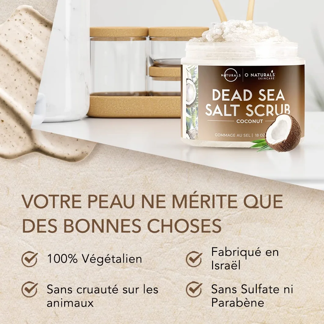 O Naturals Gommage ultra-hydratant à la noix de coco et au sel de la mer Morte 500 g