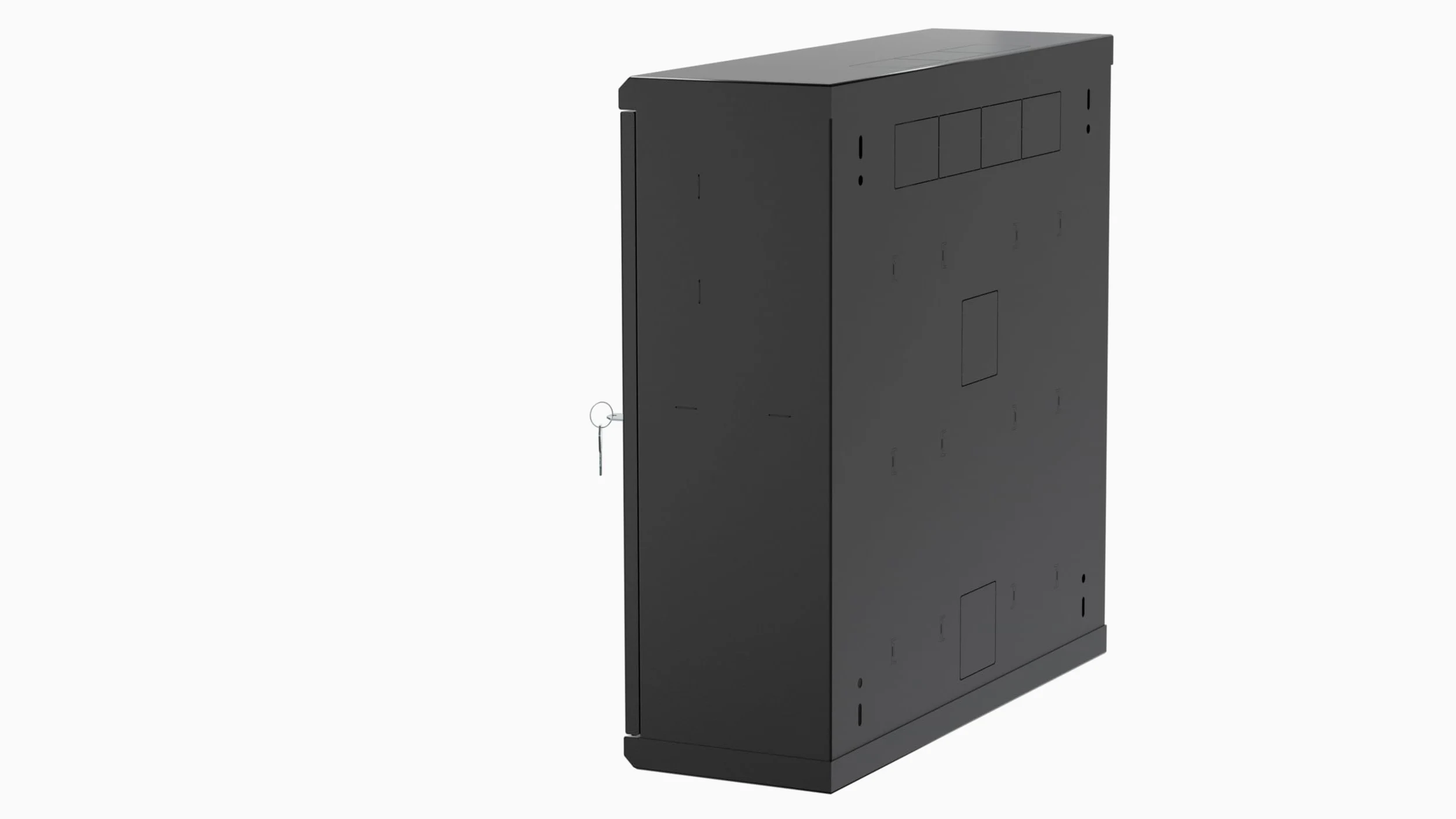 CCTV Armoire Murale 3U + 4U 19 Pouces 180 mm | Baie Informatique en Acier | Bureau Informatique, NVR, Boîtier pour Caméra de Vidéosurveillance, Dimensions compactes, Réglable, Noir
