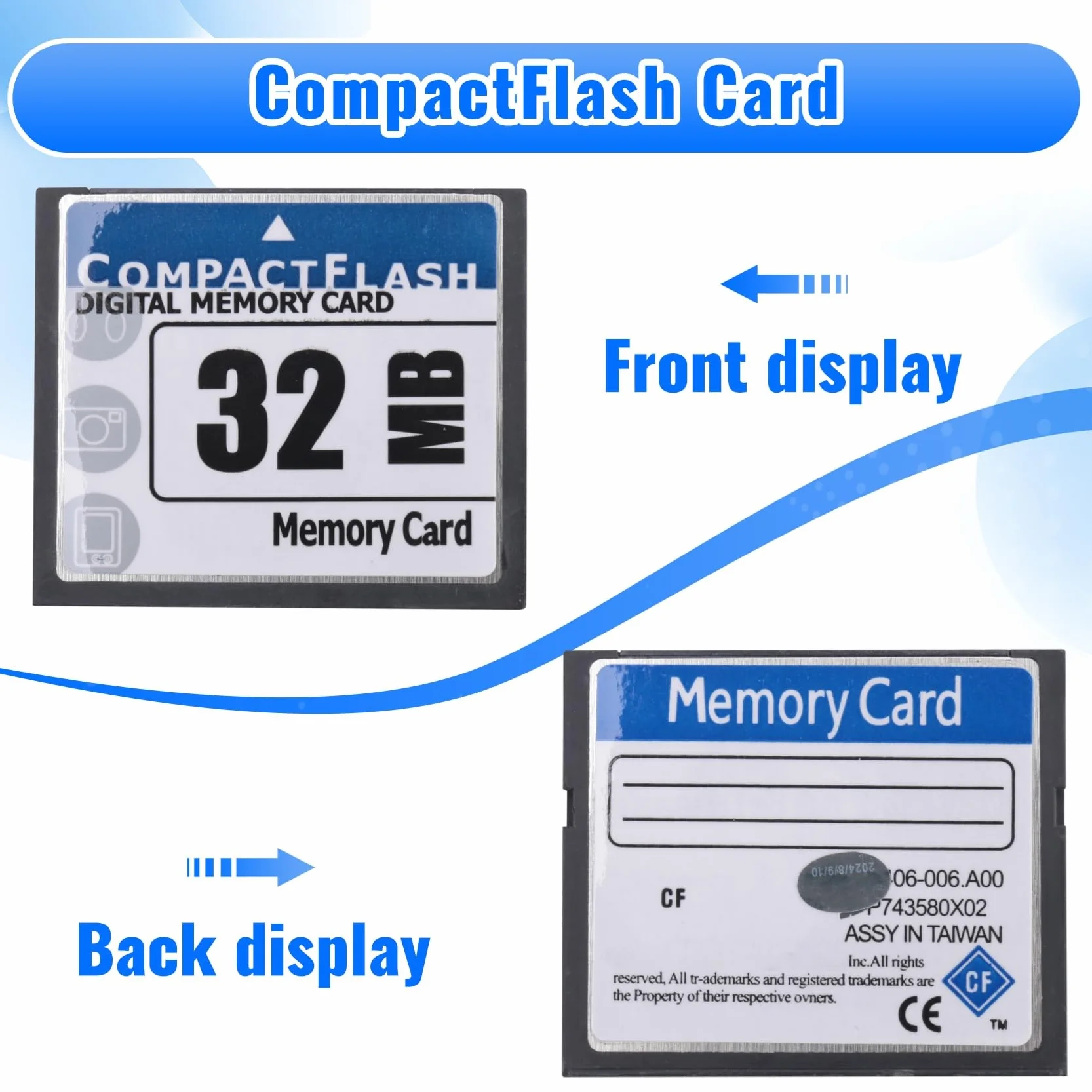 Carte Mémoire Compact Flash 32 Mo pour Appareil Photo