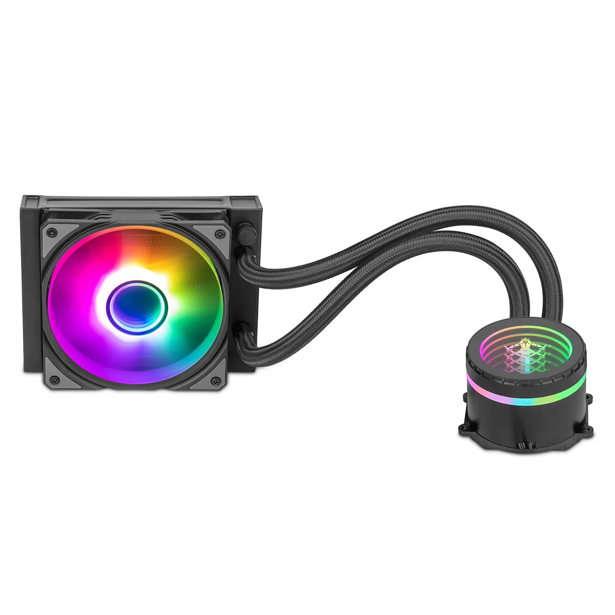 Yeyian Système de Refroidissement Liquide ARGB pour Processeur Intel AMD PC Gaming pour Ordinateur Jeu AIO Watercooling Silencieux | 1 ventilateurs RVB 120 mm | 2000 tr/min | (Nouveau 2024)