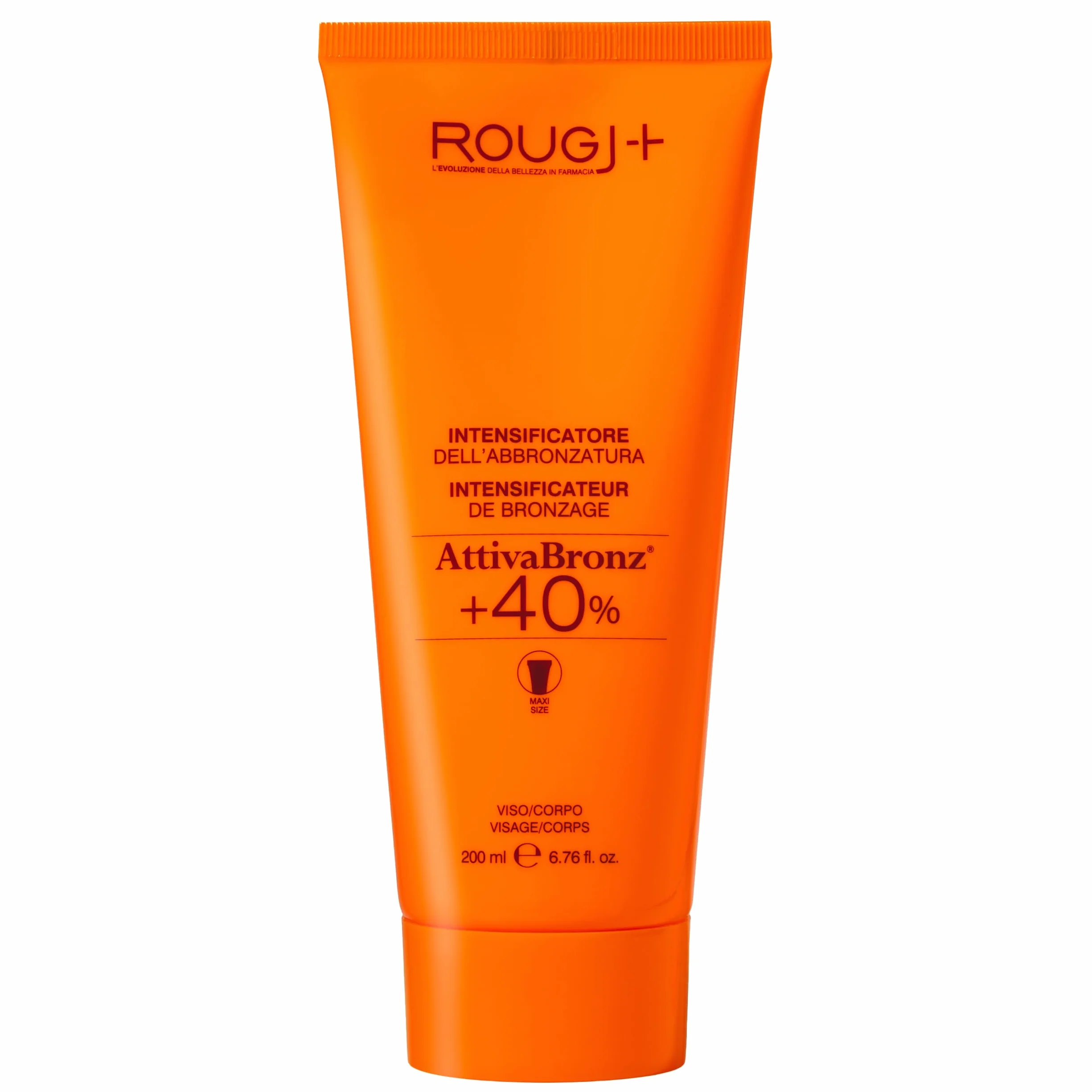 Rougj Crème Bronzante Corps au Bêta-Carotène 200 ml Activateur de Bronzage Naturel avec Vitamine B2 et Glycérine