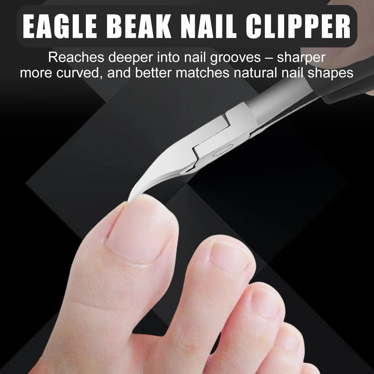 VBK Coupe Ongles Professionnelle Set de 2, Pince à Ongle Incarné Acier Inoxydable, Instrument Précision Pédicure Manucure