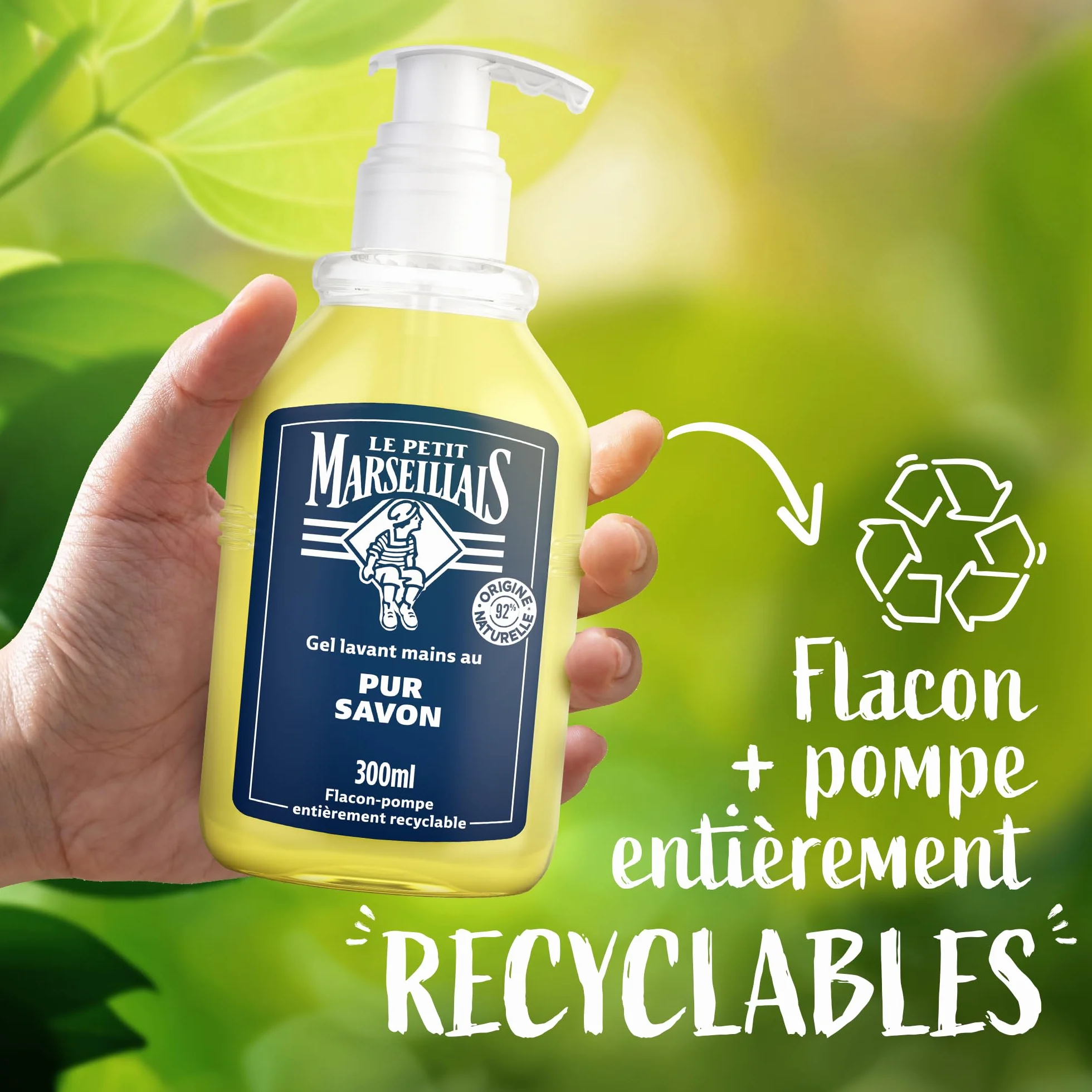 Le Petit Marseillais Gel Lavant Mains Pur Savon 300 ml Savon Liquide pH Neutre