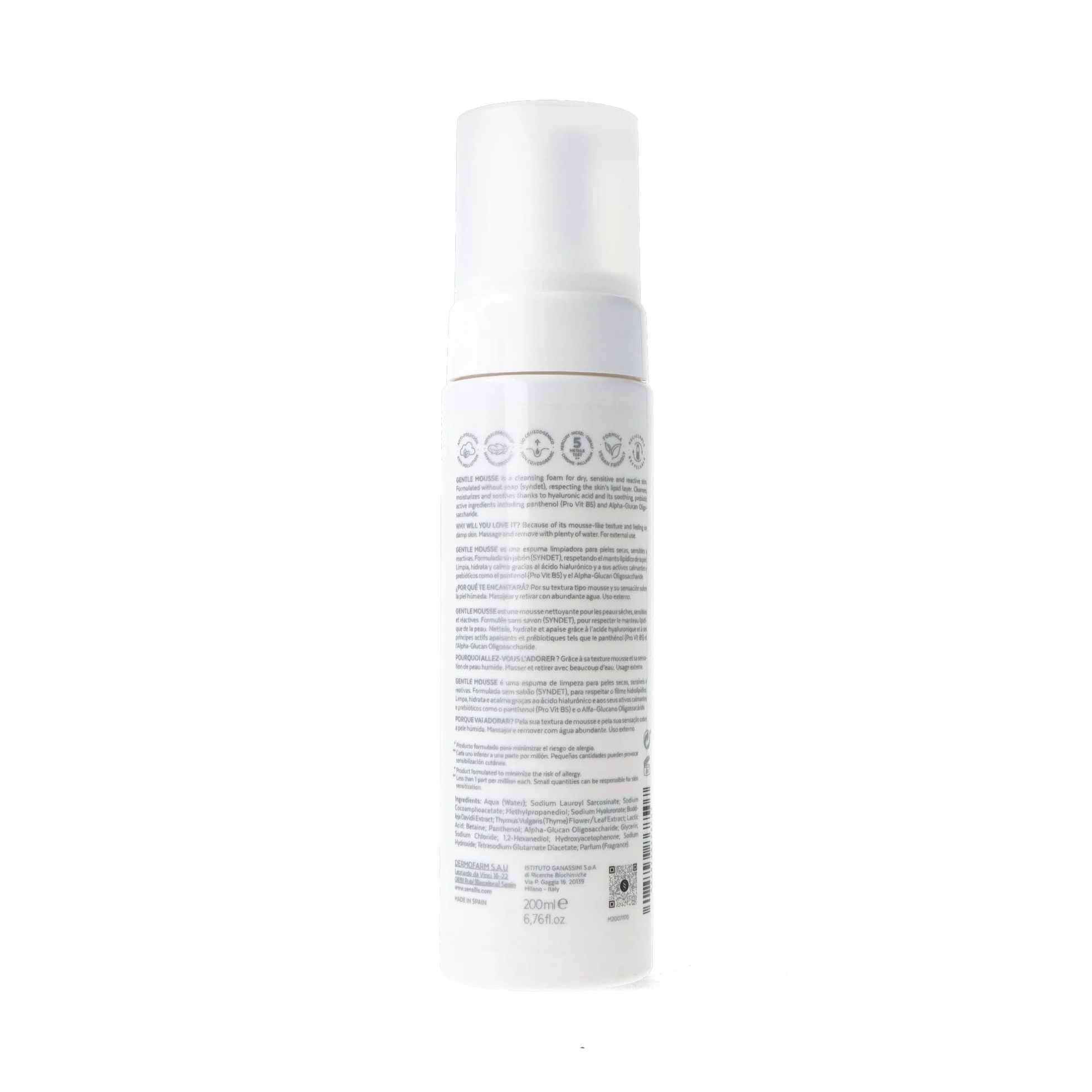 Sensilis Gentle Cleansing Mousse 200 ml Acide Hyaluronique Vitamine B5