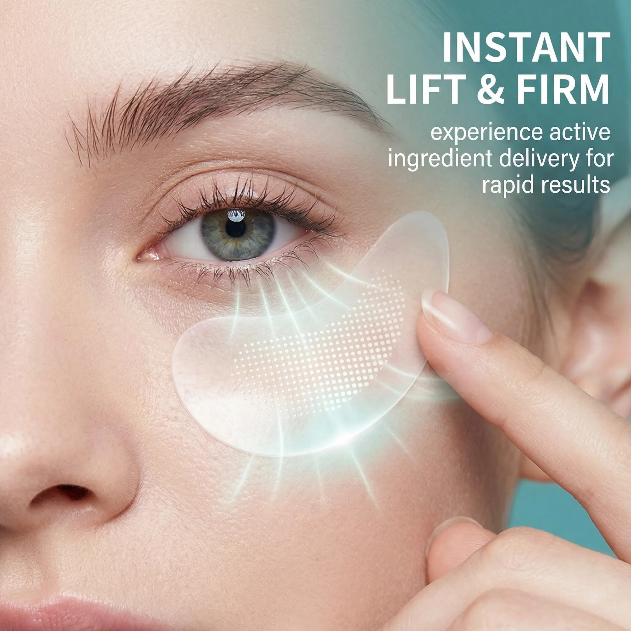 Patchs pour les Yeux à Micro-aiguilles Dissolvantes Anti Cernes Poche Éclat, Patch Nano Microneedle avec Acide Hyaluronique Peptides