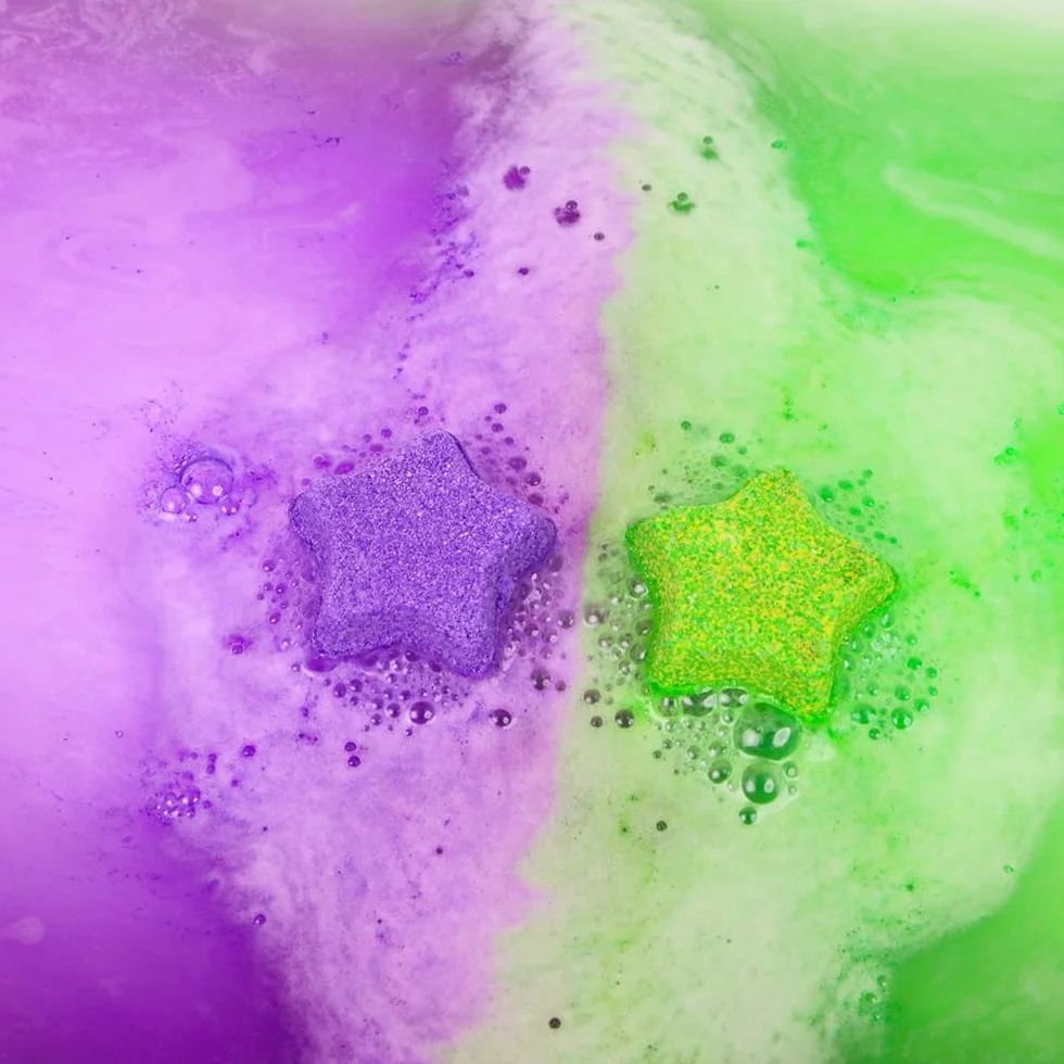 ZIMPLI Baff Bombz Étoiles Bombes de Bain effervescentes Lot de 4 Jouet de Bain
