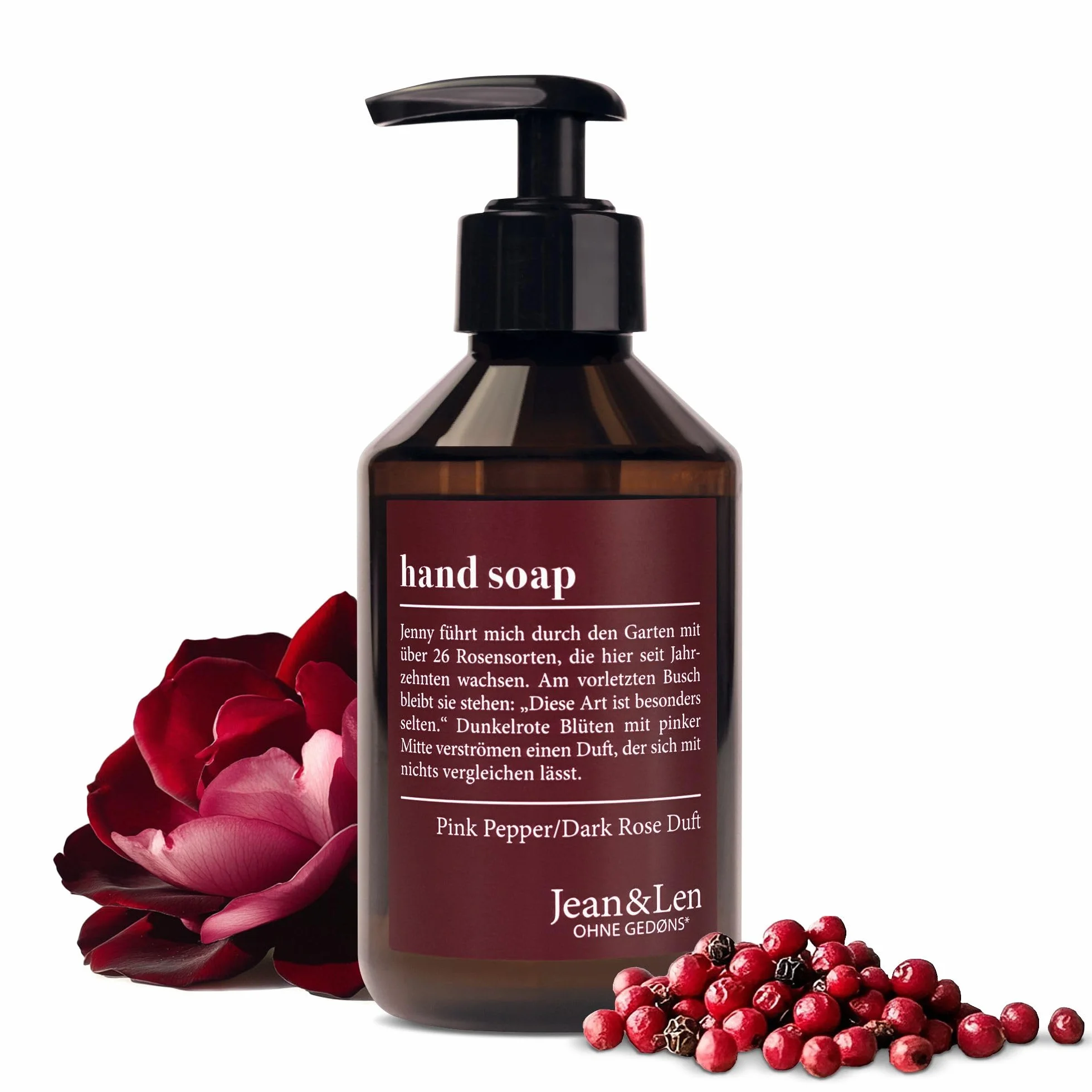 Jean & Len Savon Mains Pink Pepper Dark Rose 250 ml