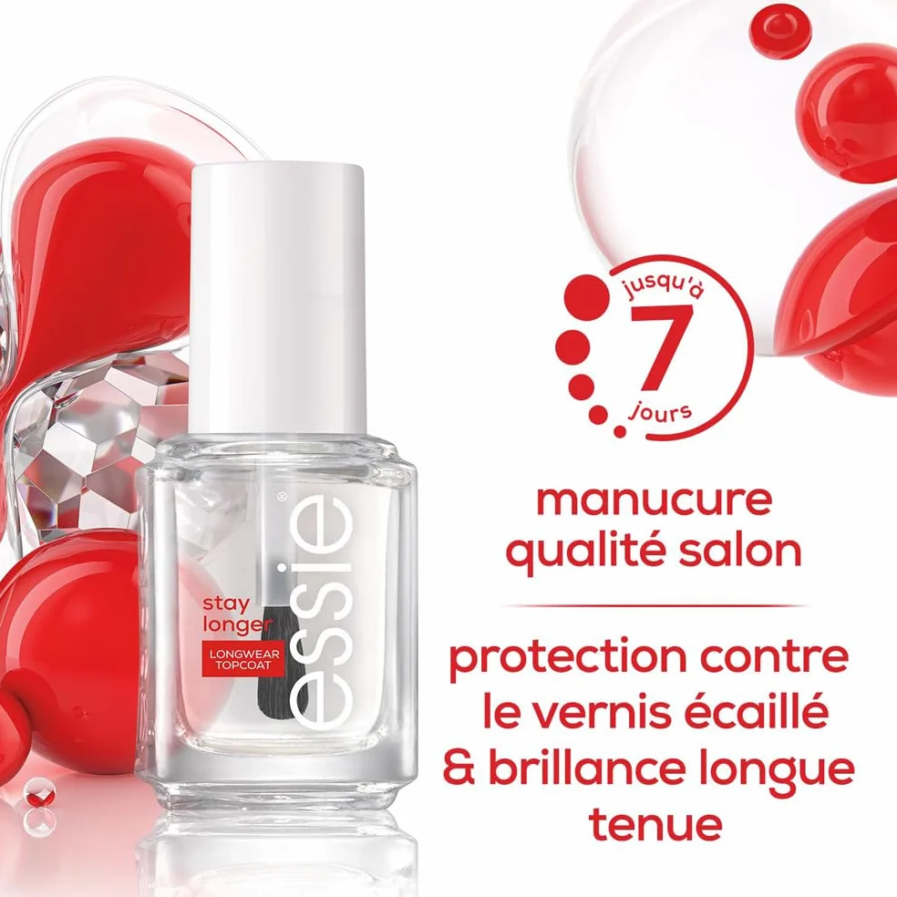 Essie Stay Longer Top Coat Vernis à Ongles