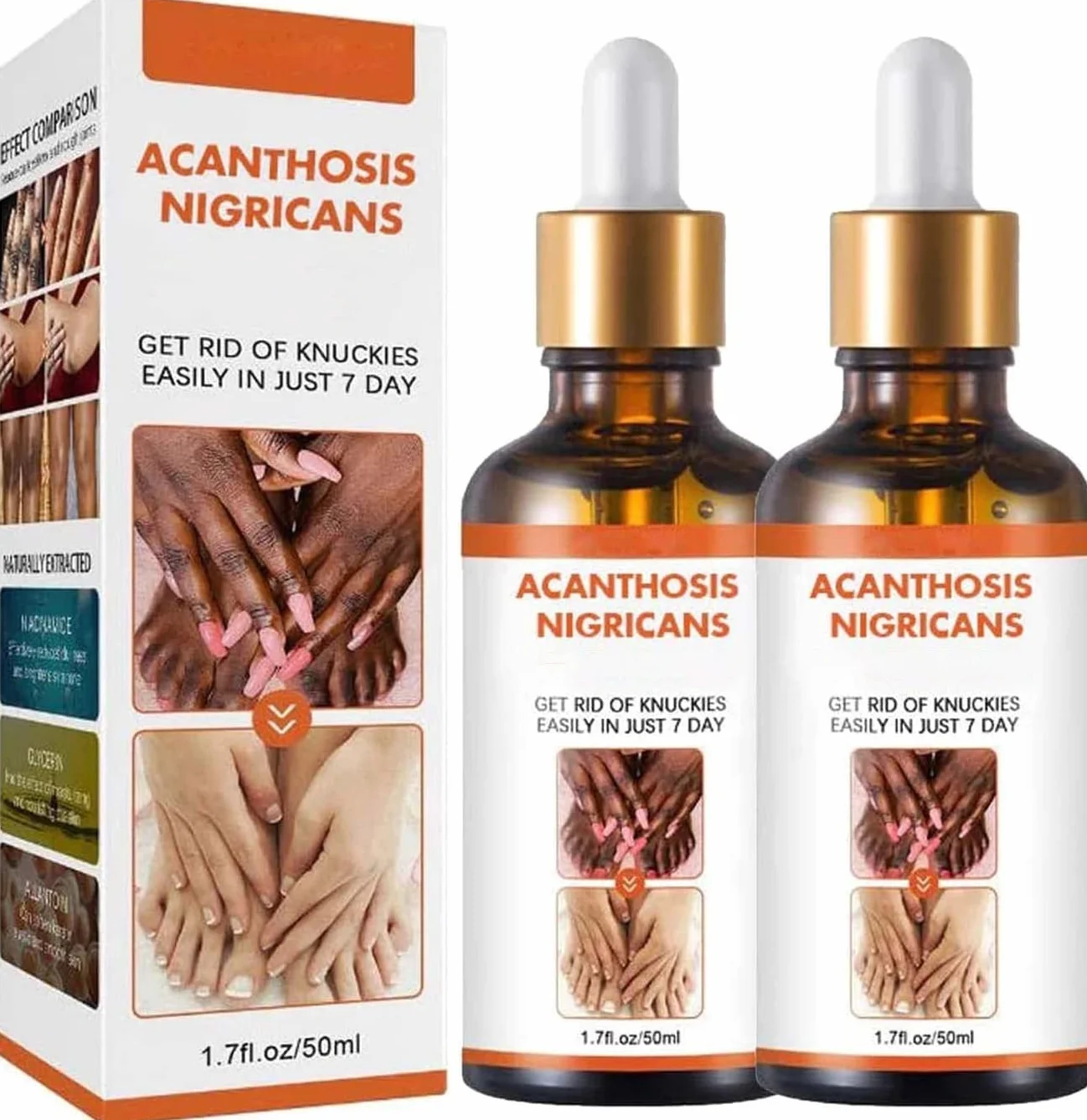 Acanthosis Nigricans Therapy Oil Dark Spot Corrector Treatment for Black Skin (2pcs)