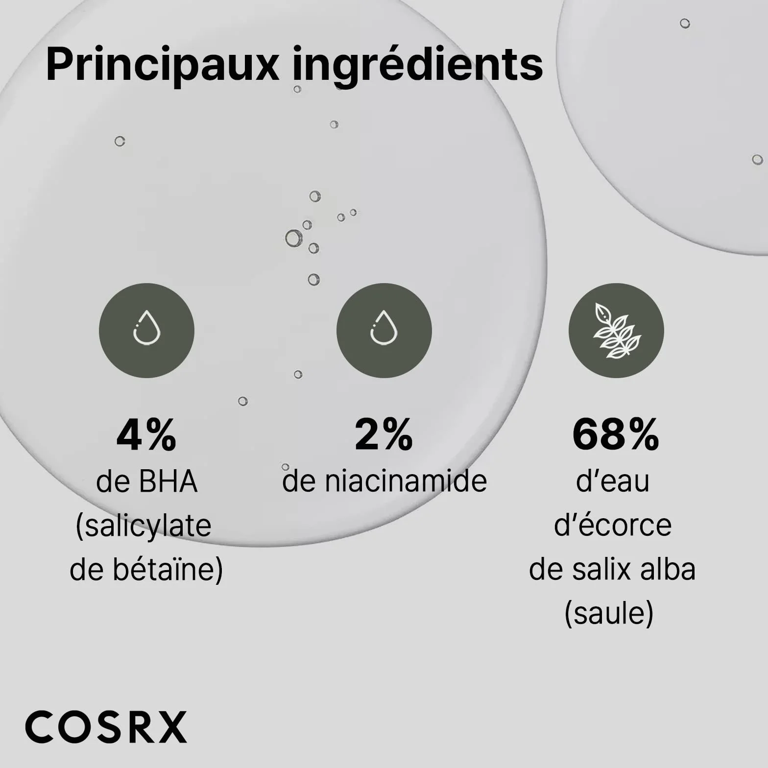 COSRX BHA 4% Liquide anti-points noirs 100ml Exfoliant chimique pour peau nette