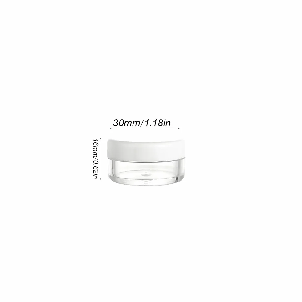Contenants Cosmétiques de Voyage 4 Pièces Mini Pots Ronds Vides pour Crème Échantillons Poudre Baume à Lèvres
