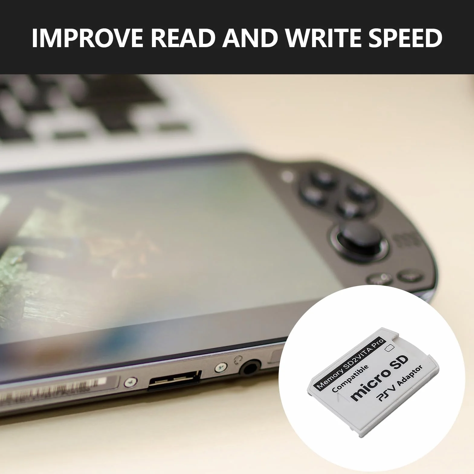 SD2vita Carte Mémoire Adaptateur PS Vita 1000 2000 Convertisseur