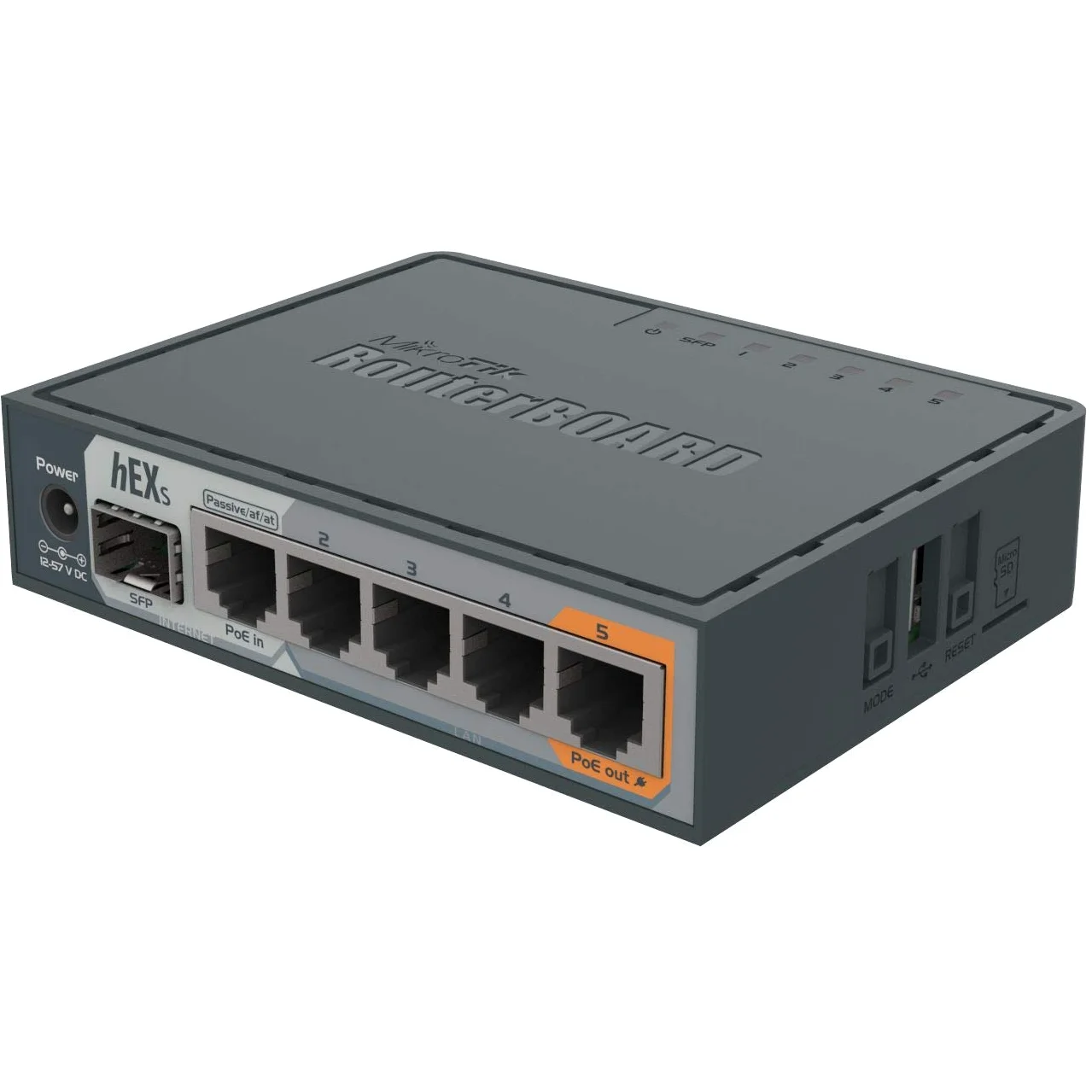 Mikrotik Hex S Routeur connecté Gigabit Ethernet Noir