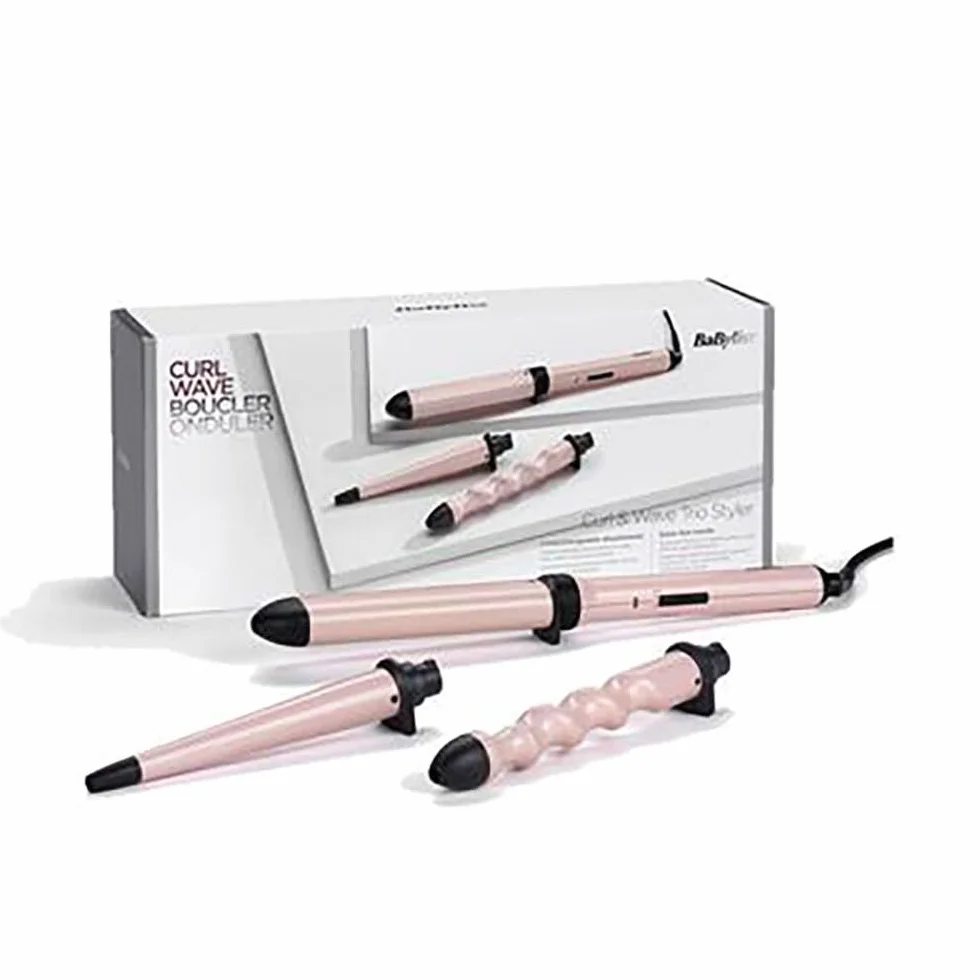 BaByliss MS750E Multistyler Curl and Wave Trio 3 embouts chauffants interchangeables torsadé conique ovale