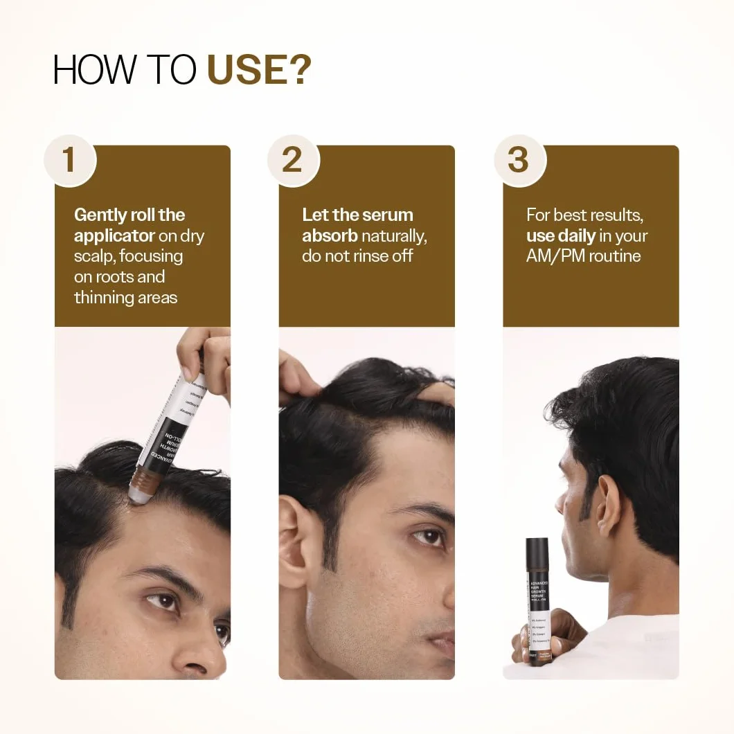 Bare Anatomy Sérum de Croissance des Cheveux Avancé Roll-On 25 ml 3% Rédensyl 4% Anagaine 2% Baïcapil 5% Romarin