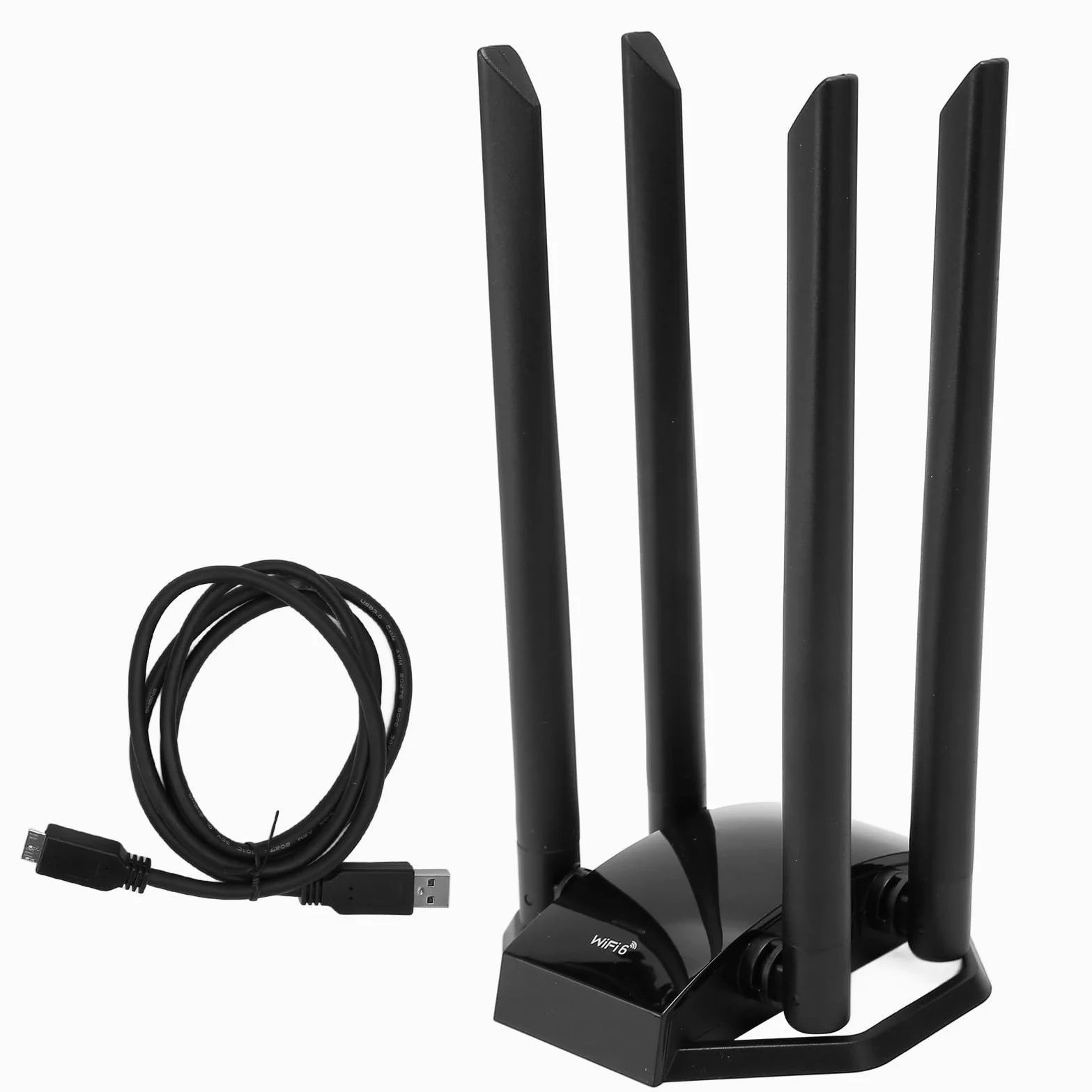 TARSHYRY Adaptateur Réseau WiFi USB 3.0 Double Bande avec 4 Antennes, Adaptateur WPA3 WiFi6 1800 Mbps pour Une connectivité Flexible, pour Les Utilisateurs de 10 et 11